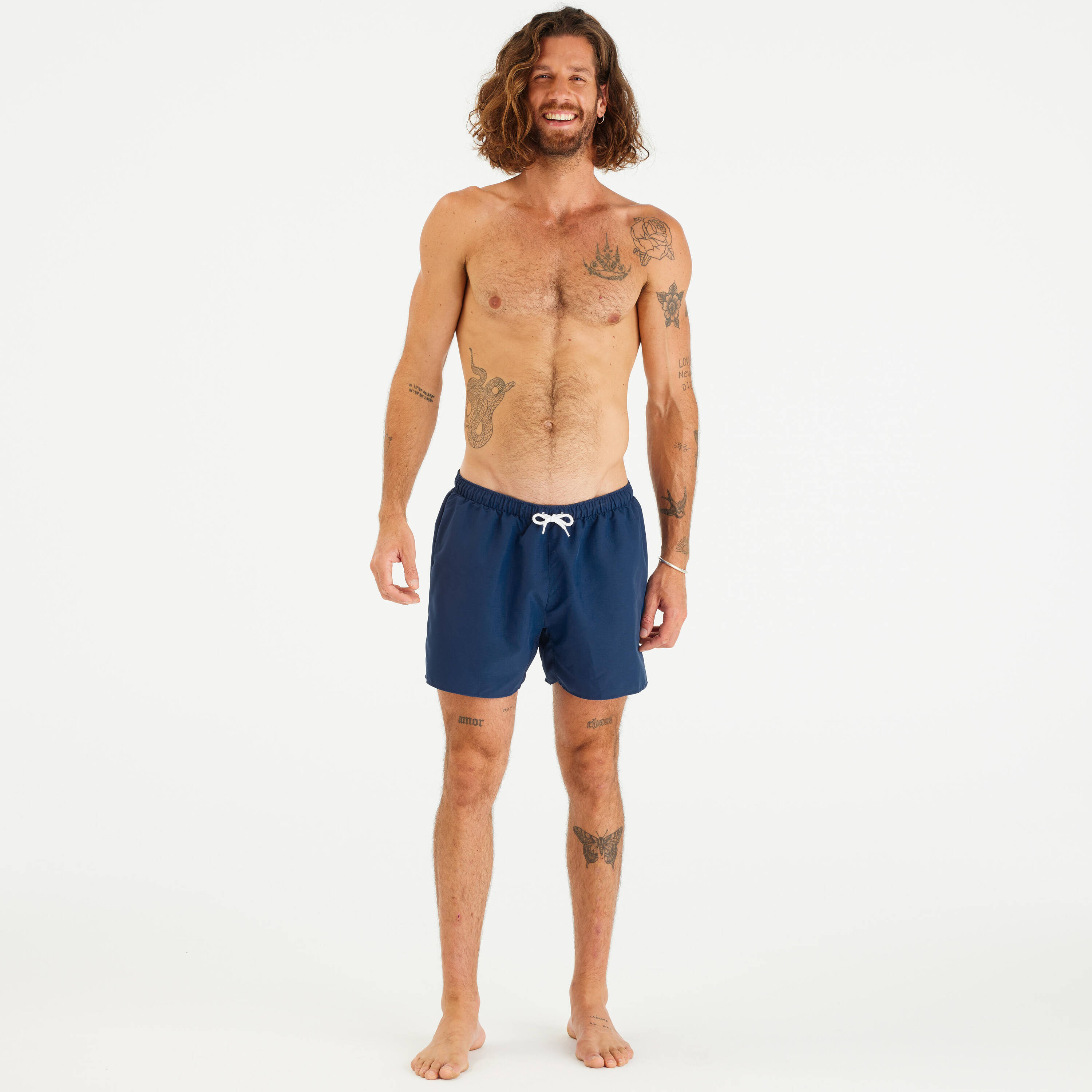 Men’s surfing swim shorts 100 - Hendaia MW Navy blue -  2