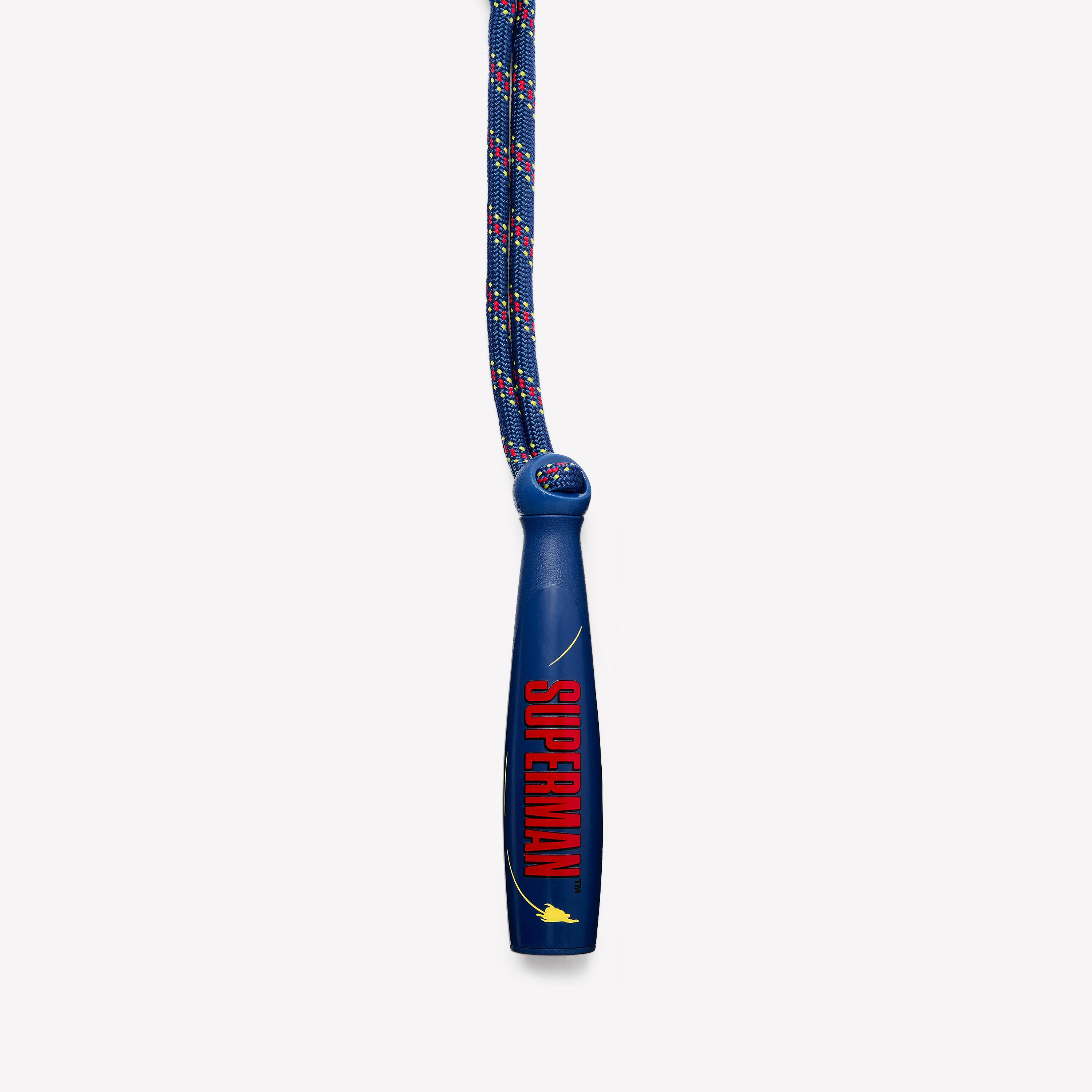 Corde à sauter réglable superman pour enfant, bleu rouge et jaune 6/6