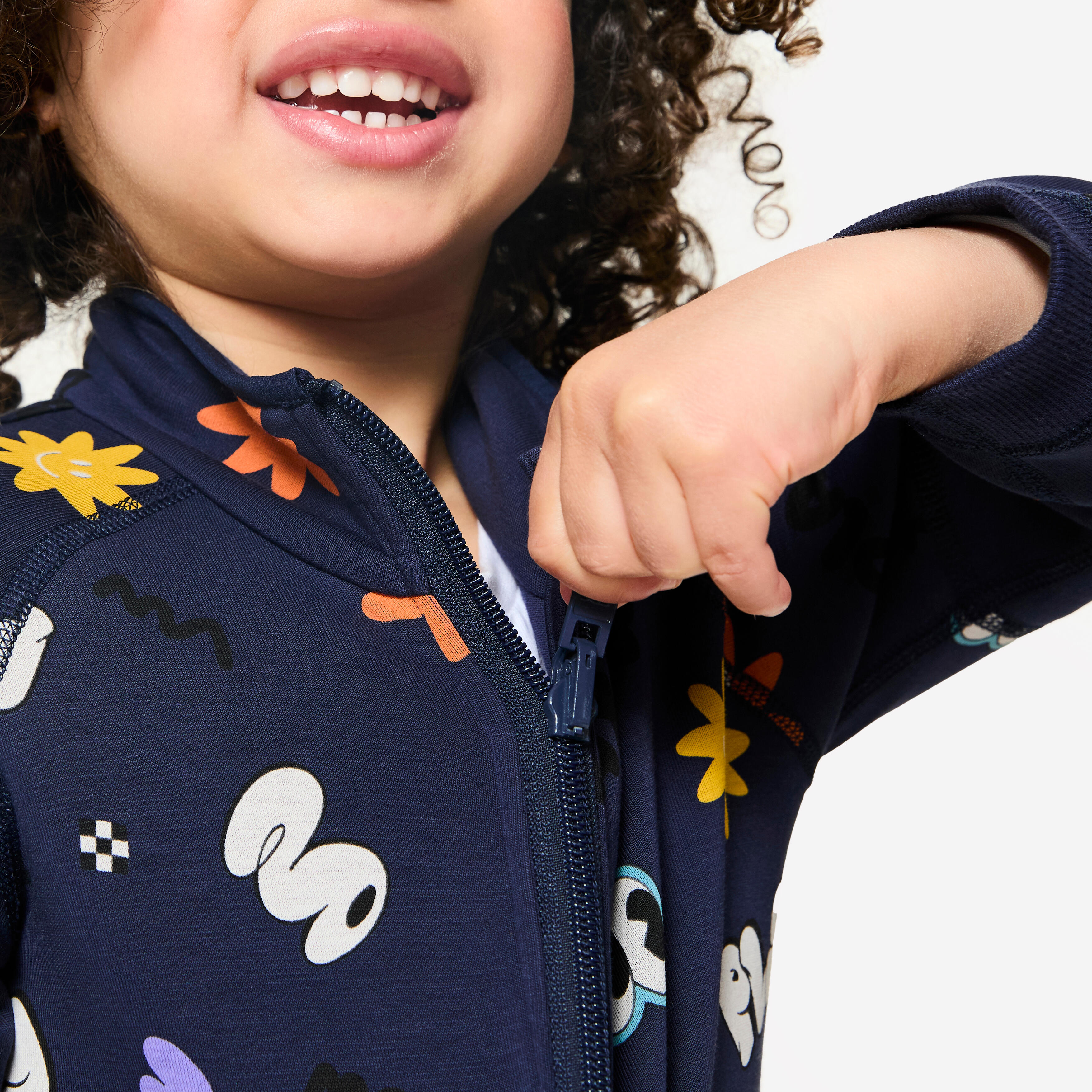 Kids' Unisex Reversible Zip-Up Jacket - Navy Blue