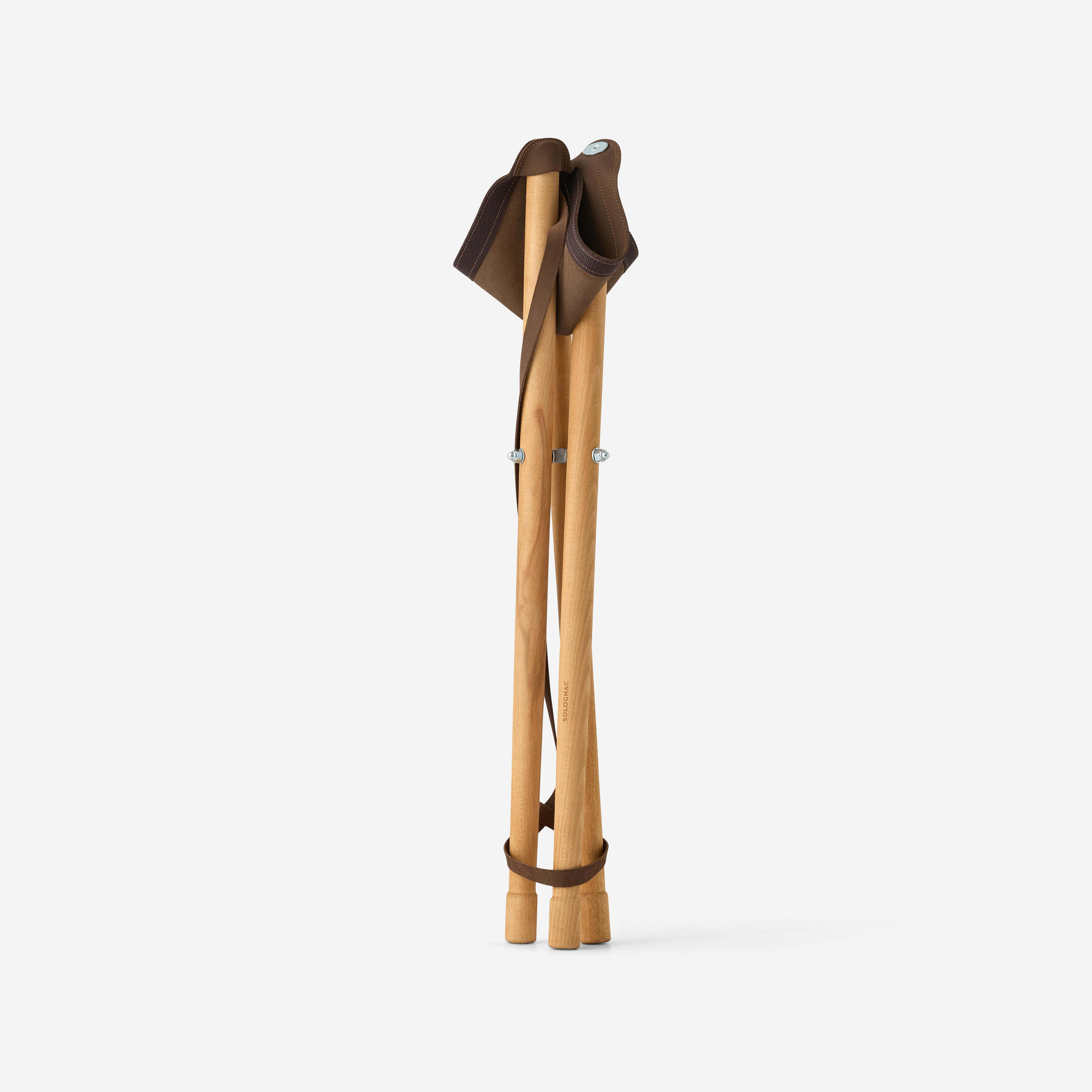 Wooden tripod with leather seat 500 | Decathlon