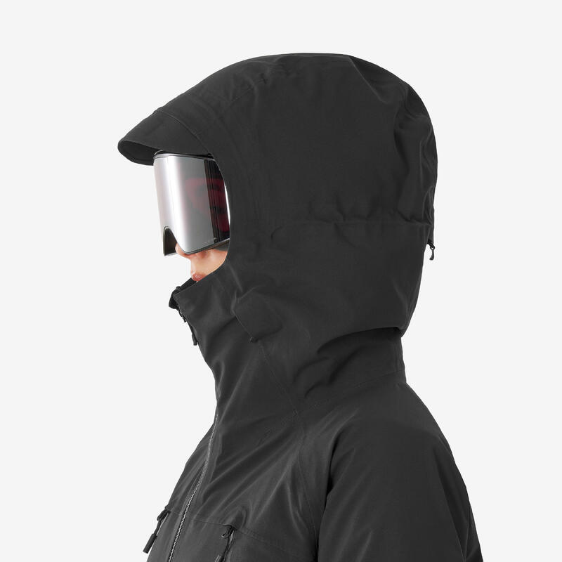 Geacă de schi freeride impermeabilă FR900 Negru Damă