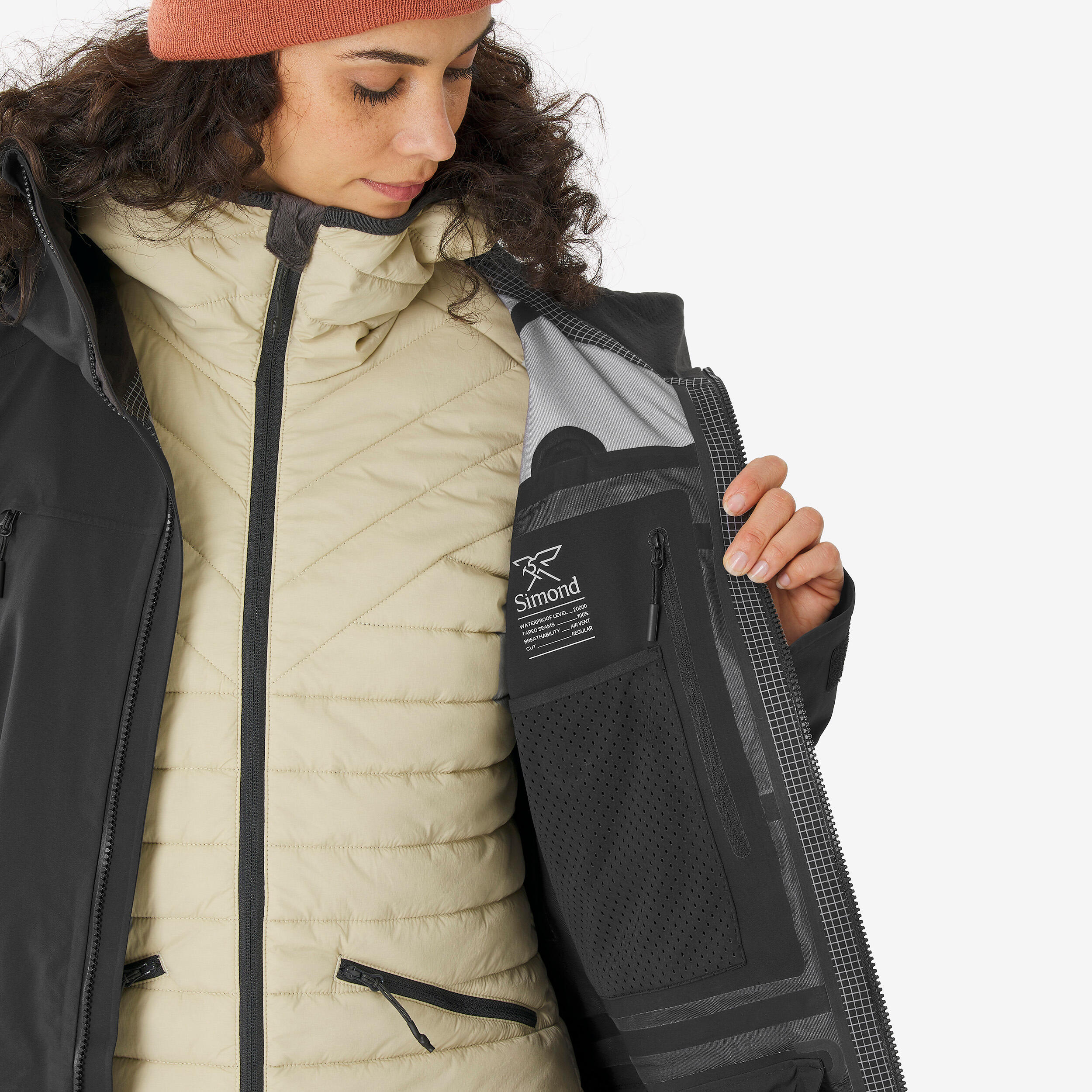 Women’s Waterproof Freeride Ski Jacket, FR 900 - SIMOND