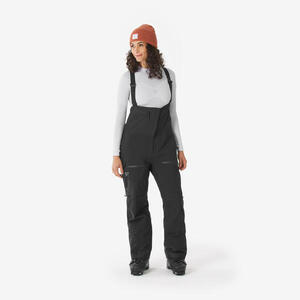 Pantalón de esquí freeride impermeable mujer, FR900 negro