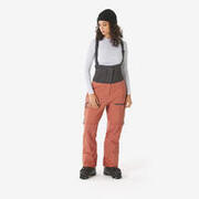 Pantalon de schi freeride impermeabil FR900 maro damă