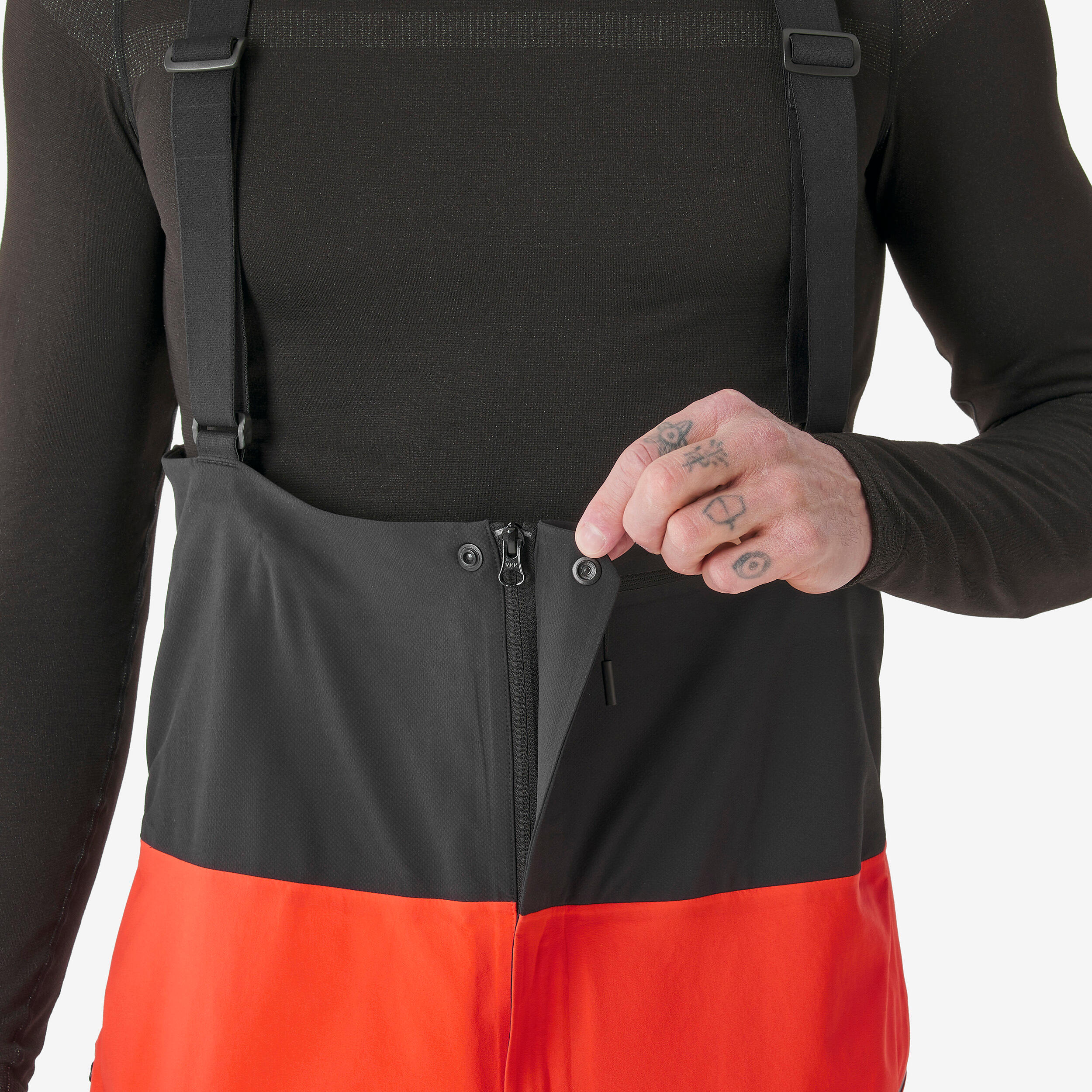 Pantalon de ski freeride imperméable homme, FR900 orange 4/12