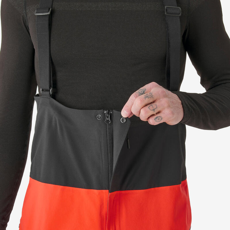 Pantalon schi freeride impermeabil FR900 portocaliu bărbați 