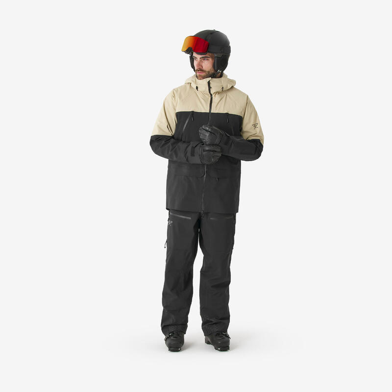 Pantalon schi freeride impermeabil FR900 negru bărbați