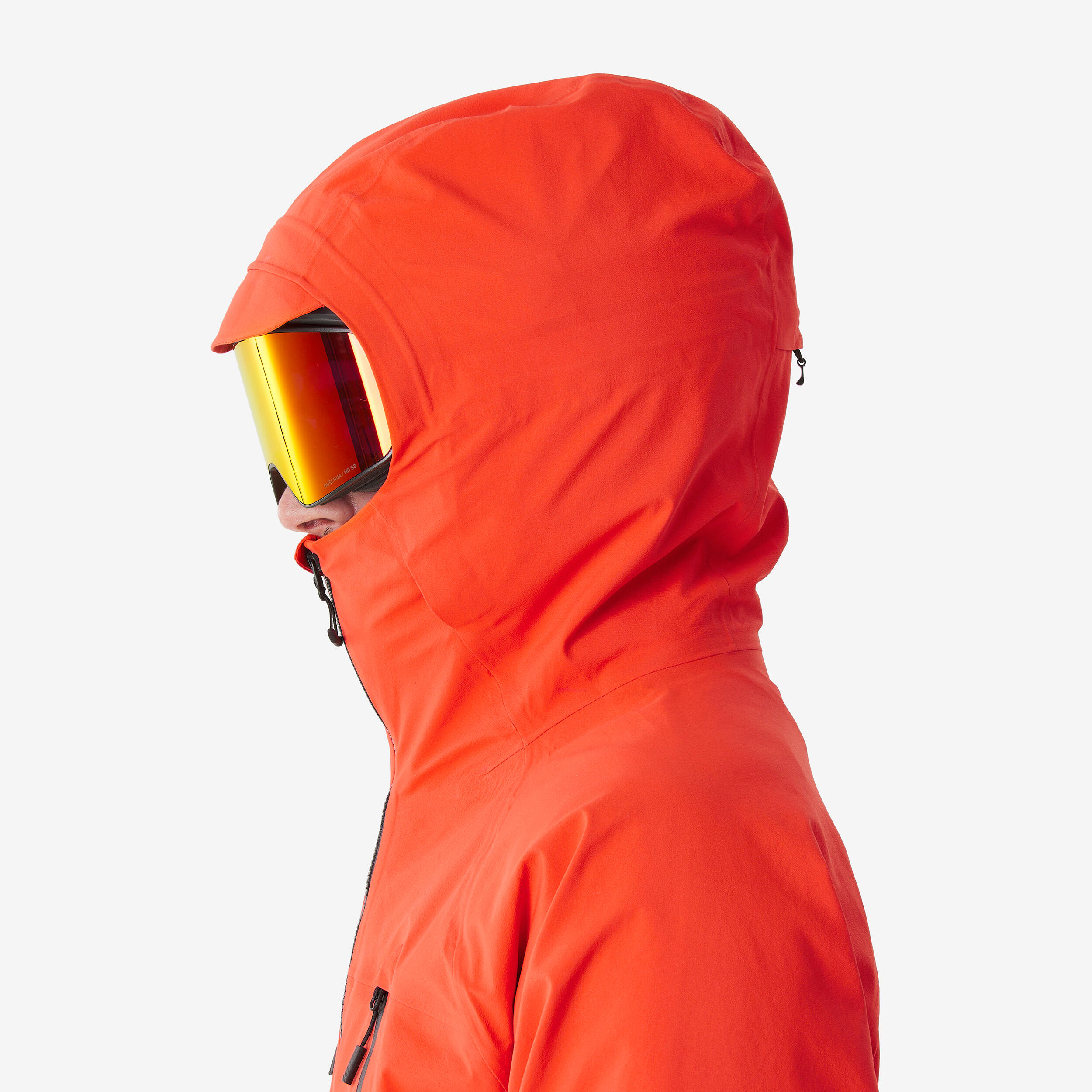 Men’s waterproof Freeride ski jacket, FR900 - Orange