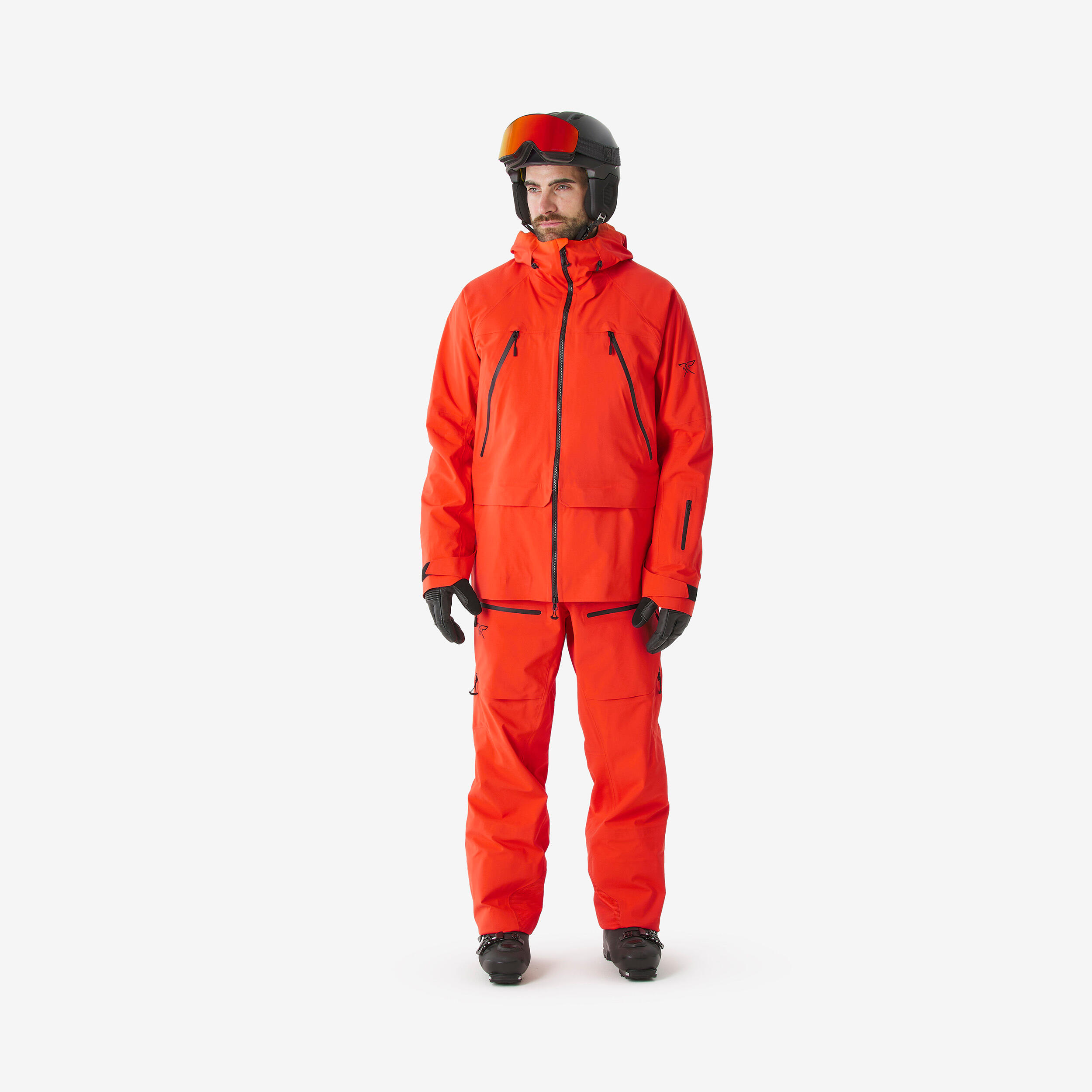 Pantalon de ski freeride imperméable homme, FR900 orange 2/12