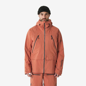 Chaqueta de esquí freeride impermeable hombre, FR900 marrón
