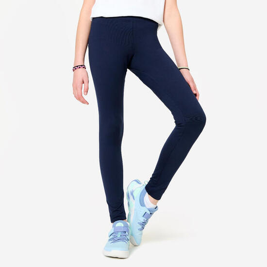 Legging multisport chaud et respirant fille, bleu