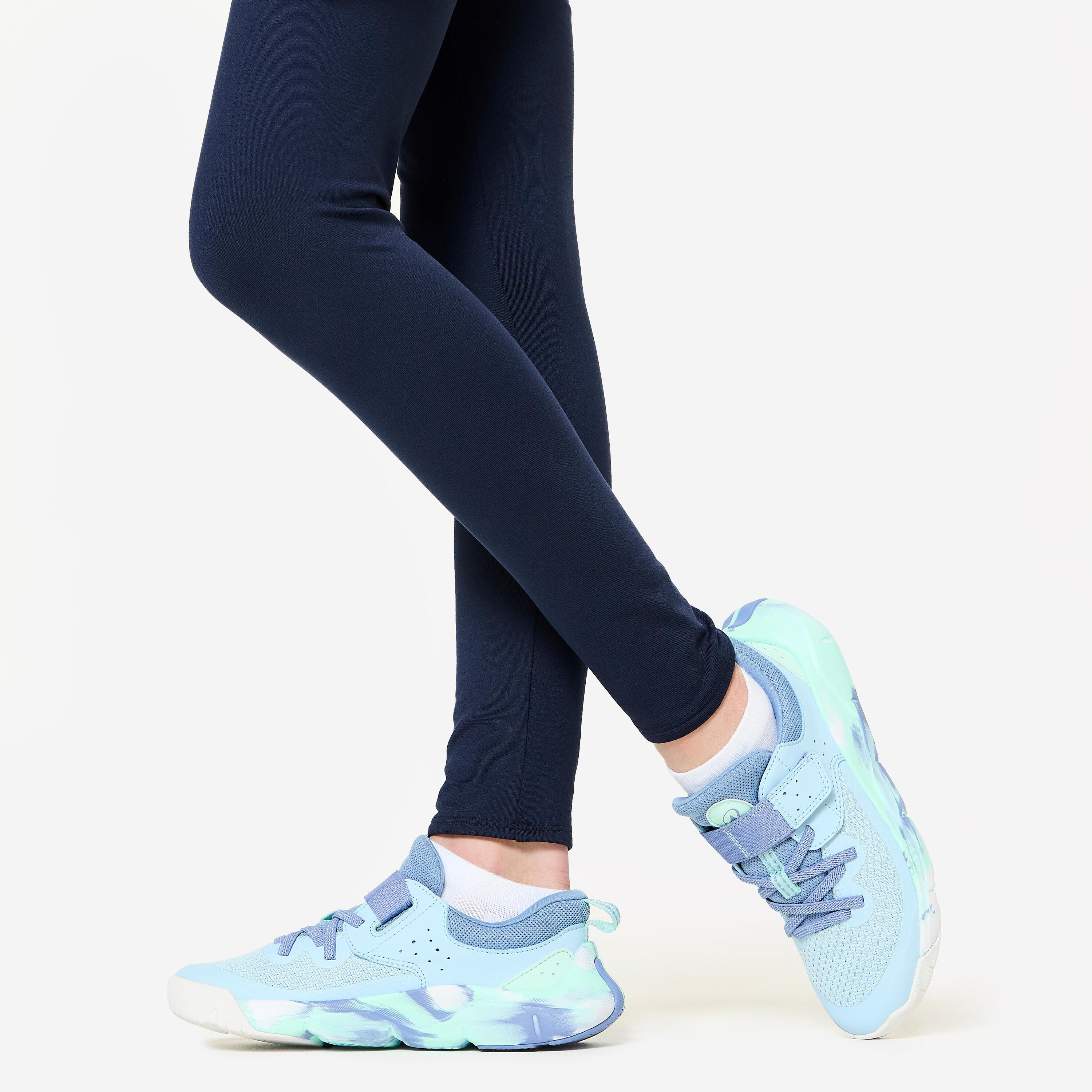 Legging multisport chaud et respirant fille, bleu 5/8