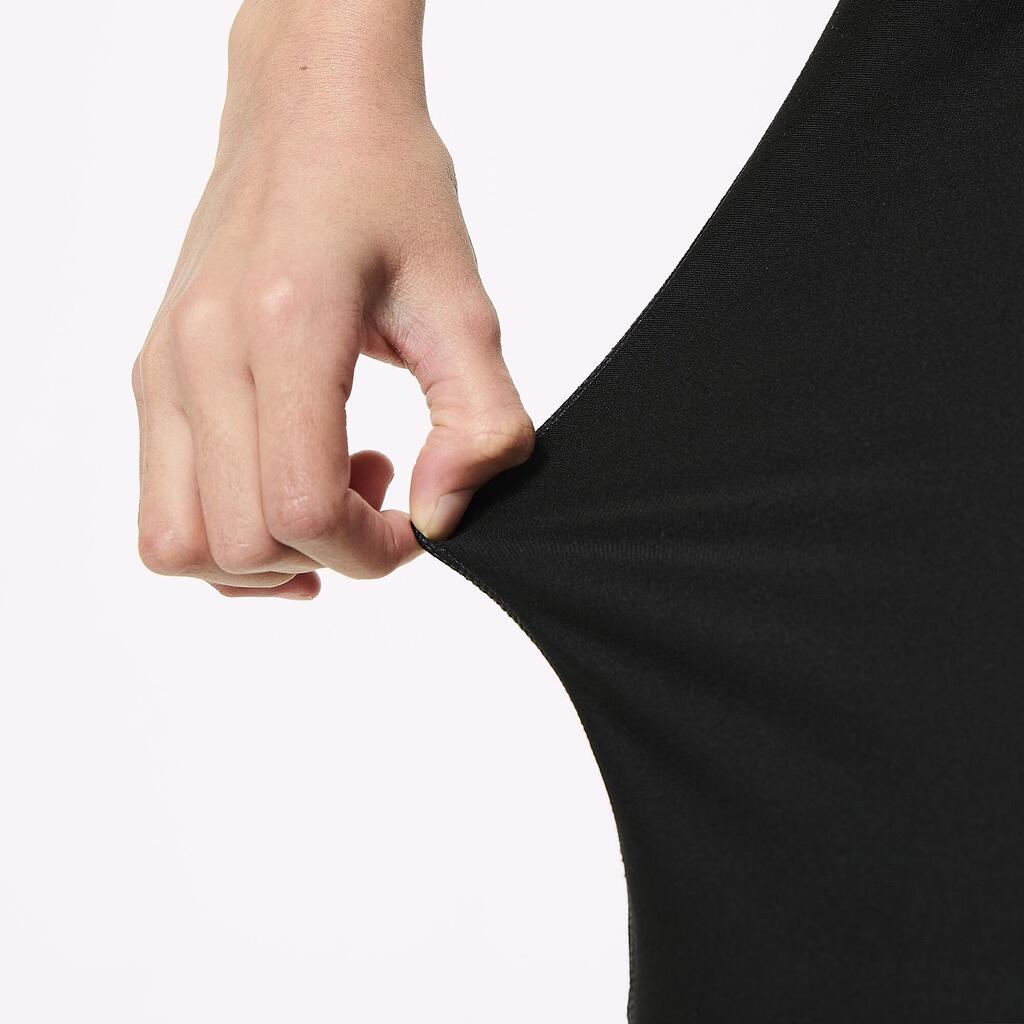 Ženske legice za fitnes z visokim pasom, črne