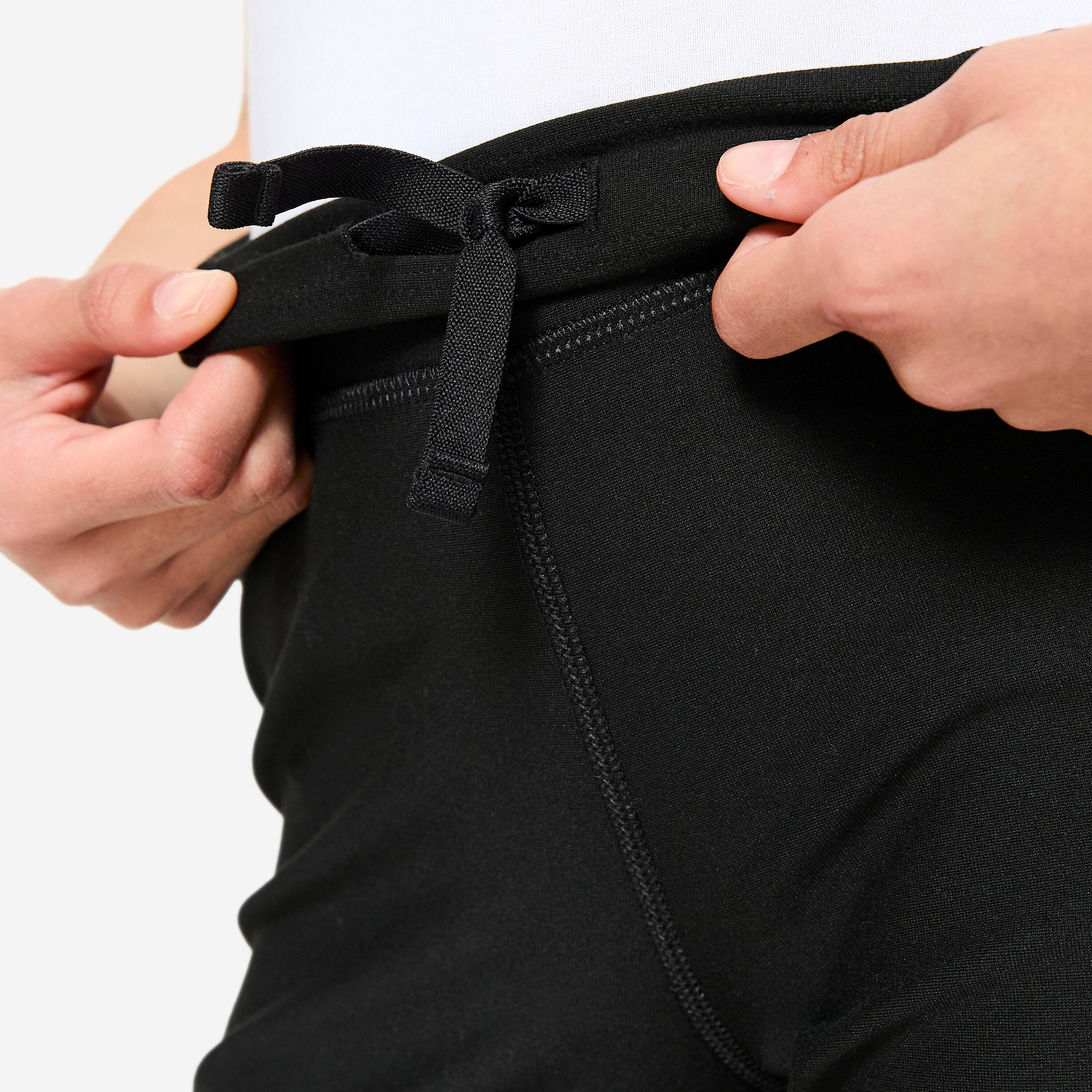 Girls' High-Waisted Flared Fitness Leggings - Black -  3