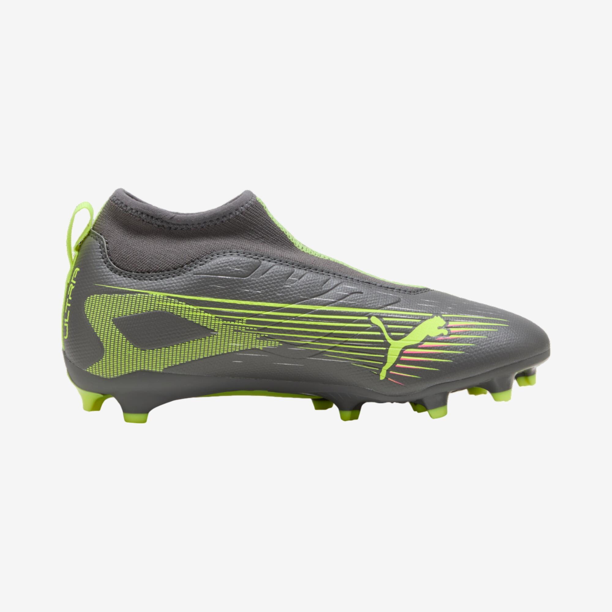 Puma Ultra 5 Match Laceless FG/AG kind voetbalschoenen zonder veters grijs 6/6
