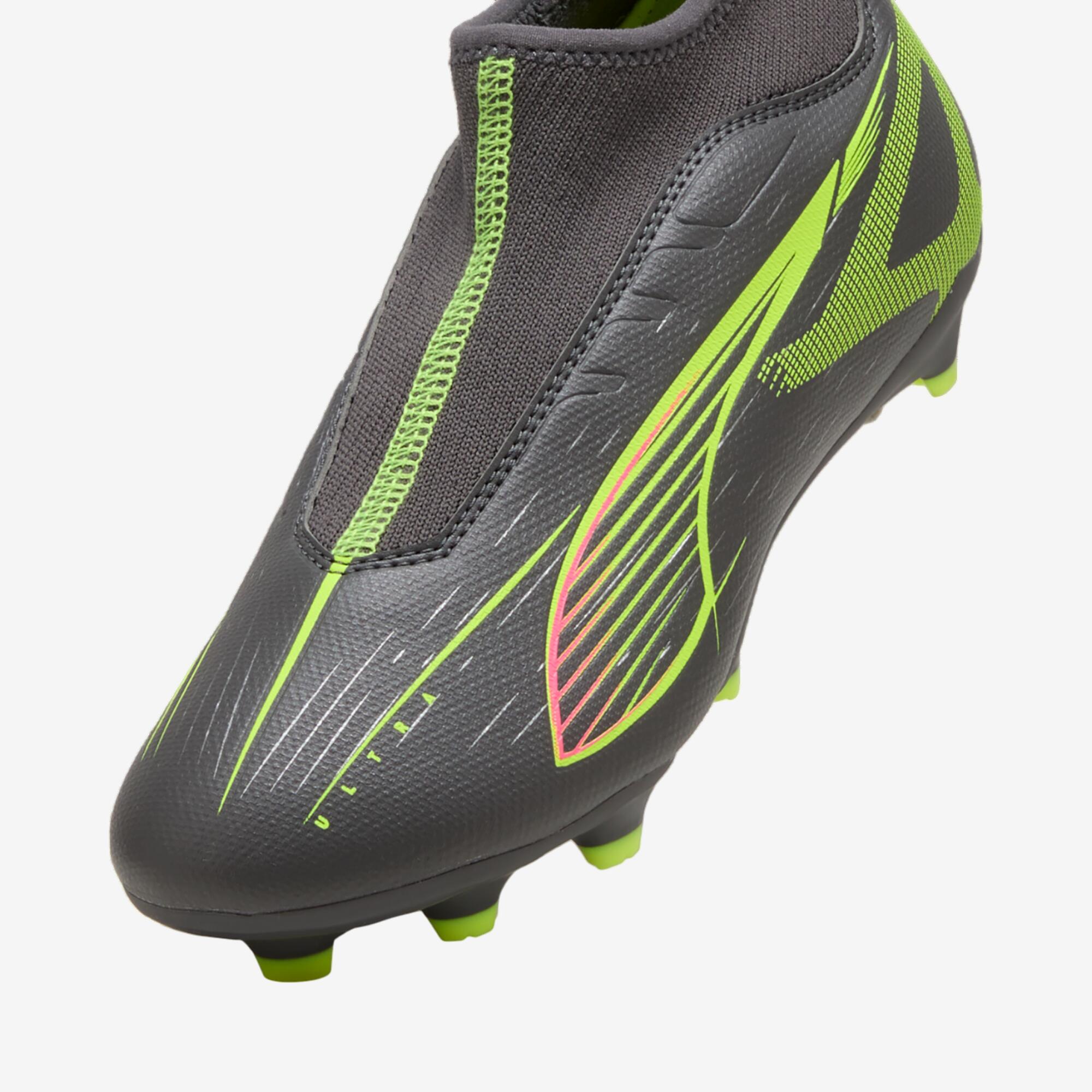 Puma Ultra 5 Match Laceless FG/AG kind voetbalschoenen zonder veters grijs 2/6