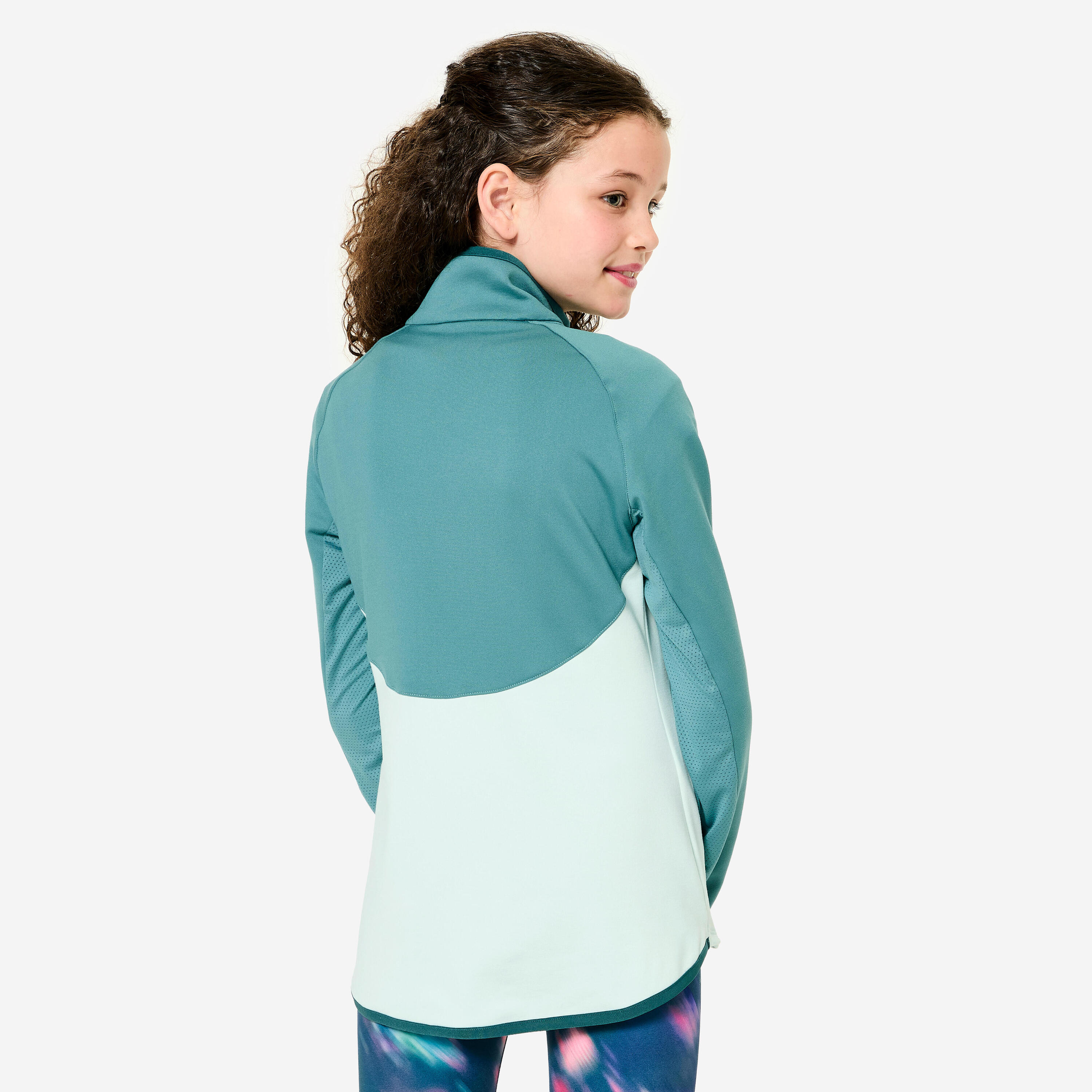 Veste de sport cintrée fille, bleu et vert menthe 4/12
