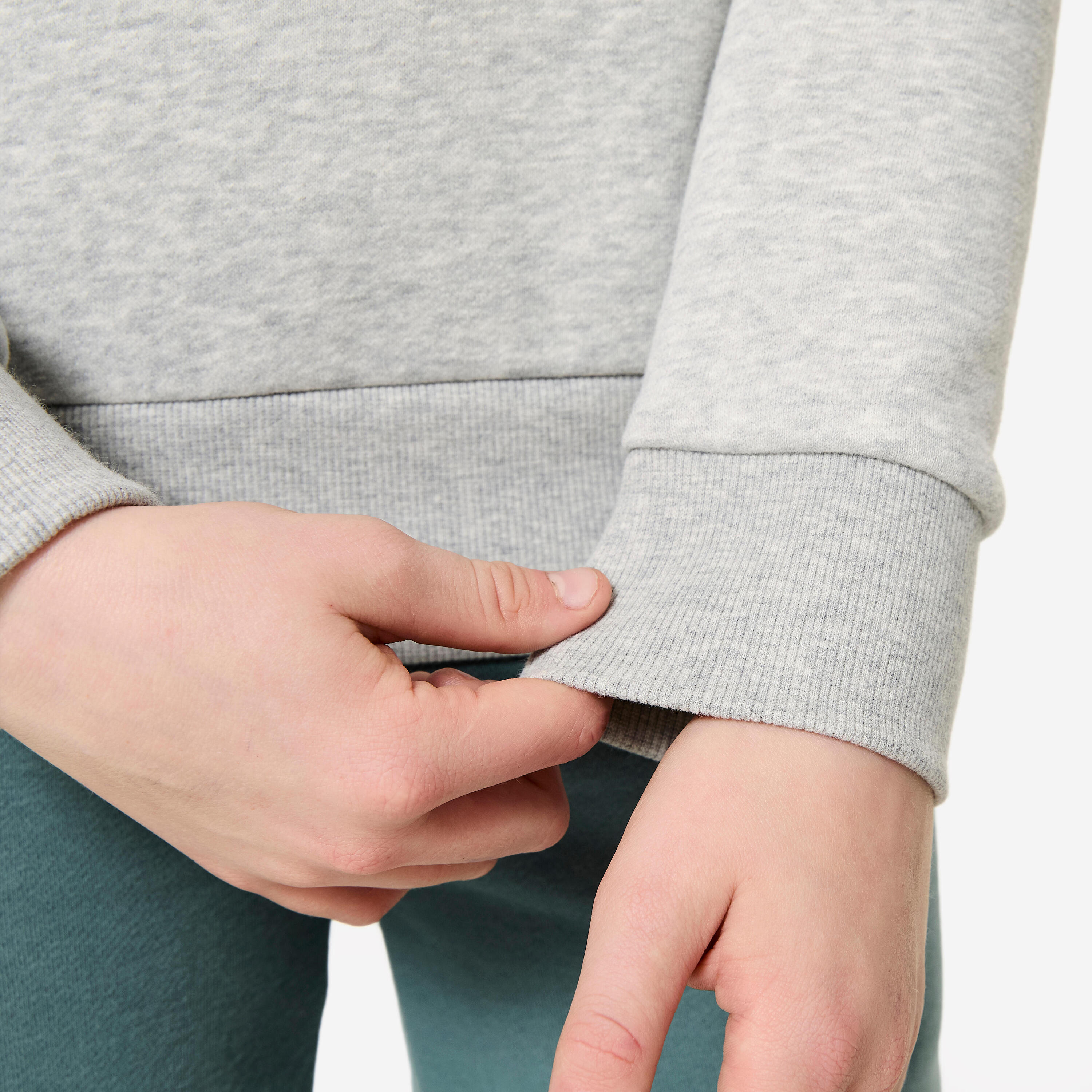 Warmes Sweatshirt mit Rundhals, Kinder, hellgrau 5/5