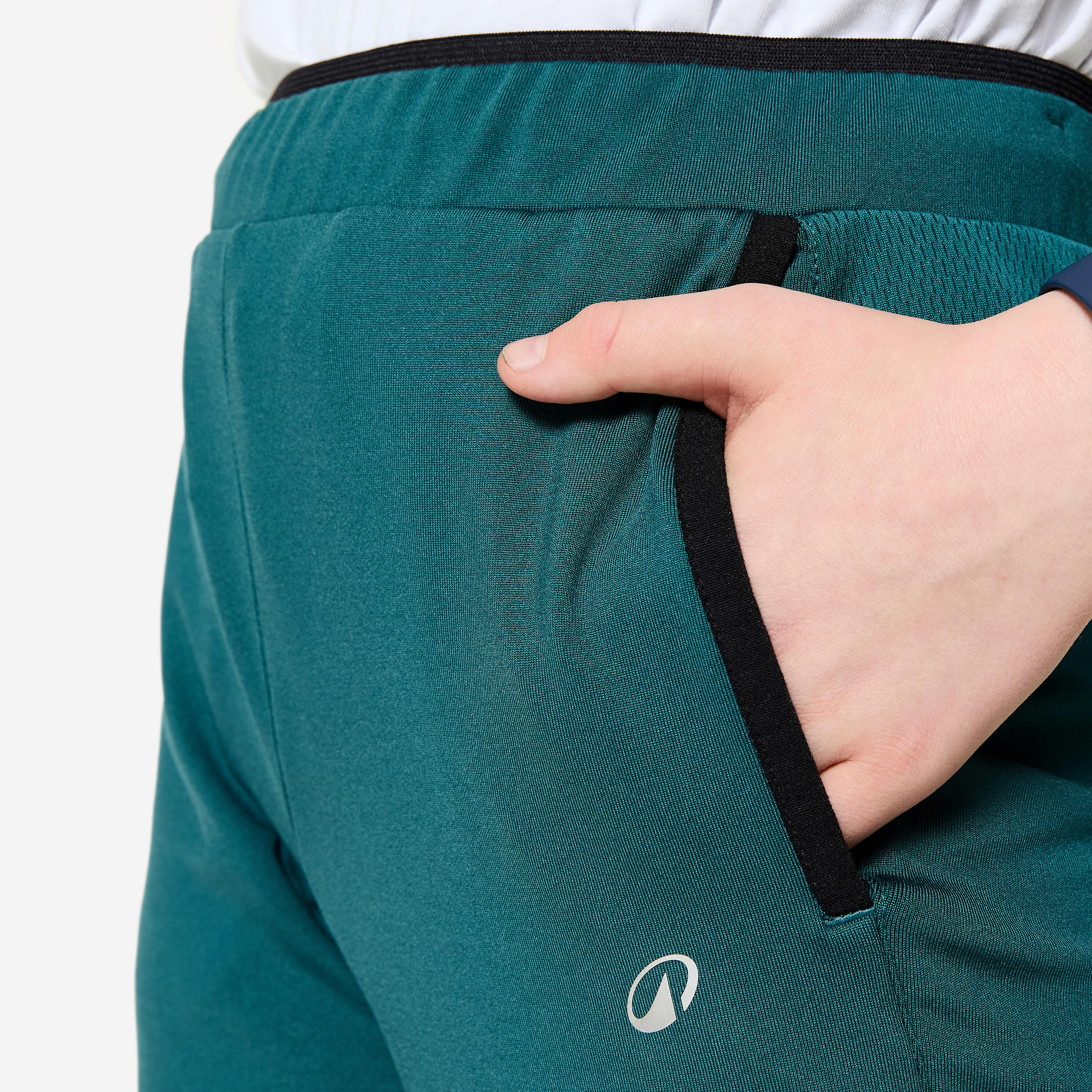 Pantalón Jogger Niños Verde Oscuro Negro Cálido Transpirable 7/8