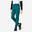 Pantalon de jogging enfant chaud respirant, vert foncé et noir