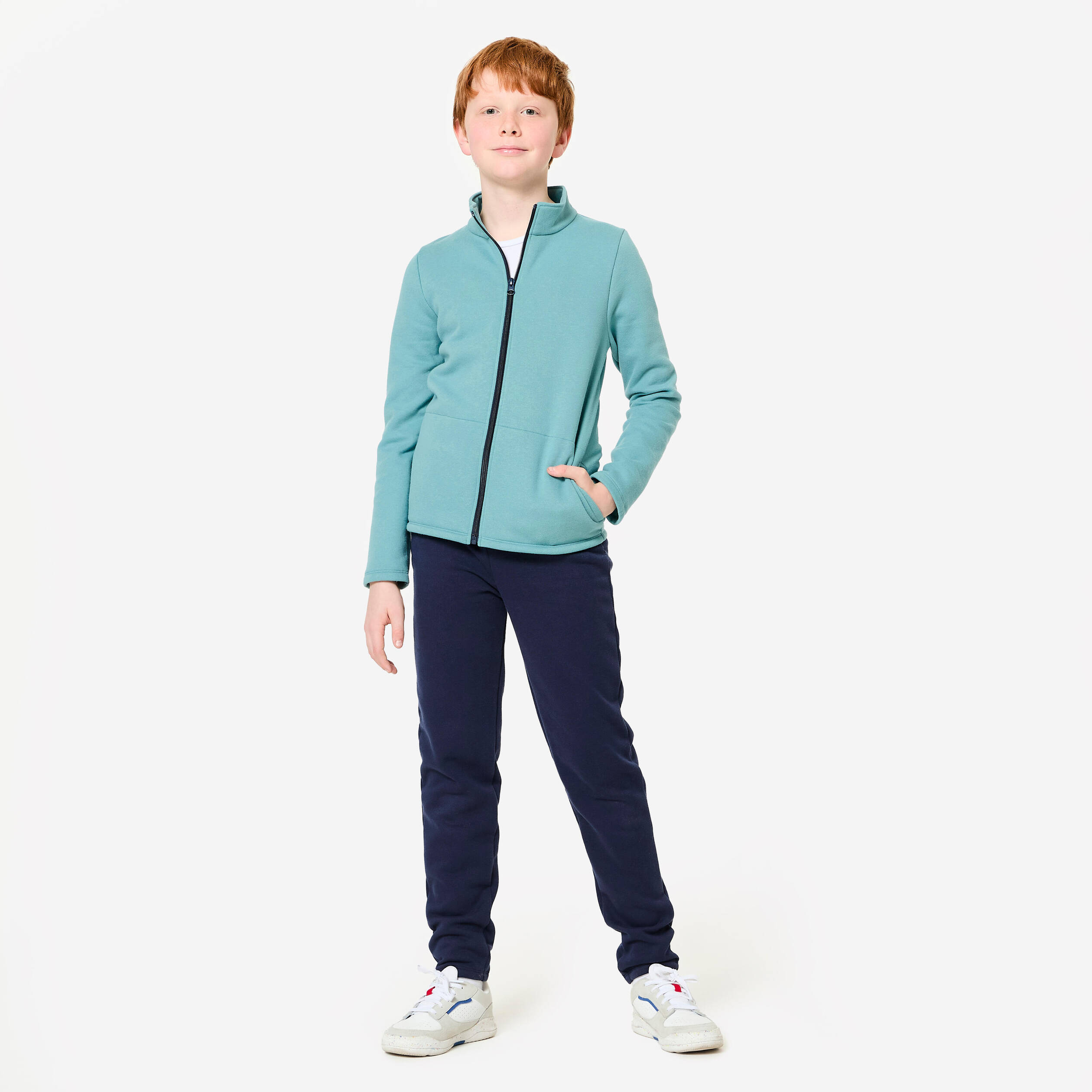 Kids' Warm Zip-Up Tracksuit - Blue/Dark Blue