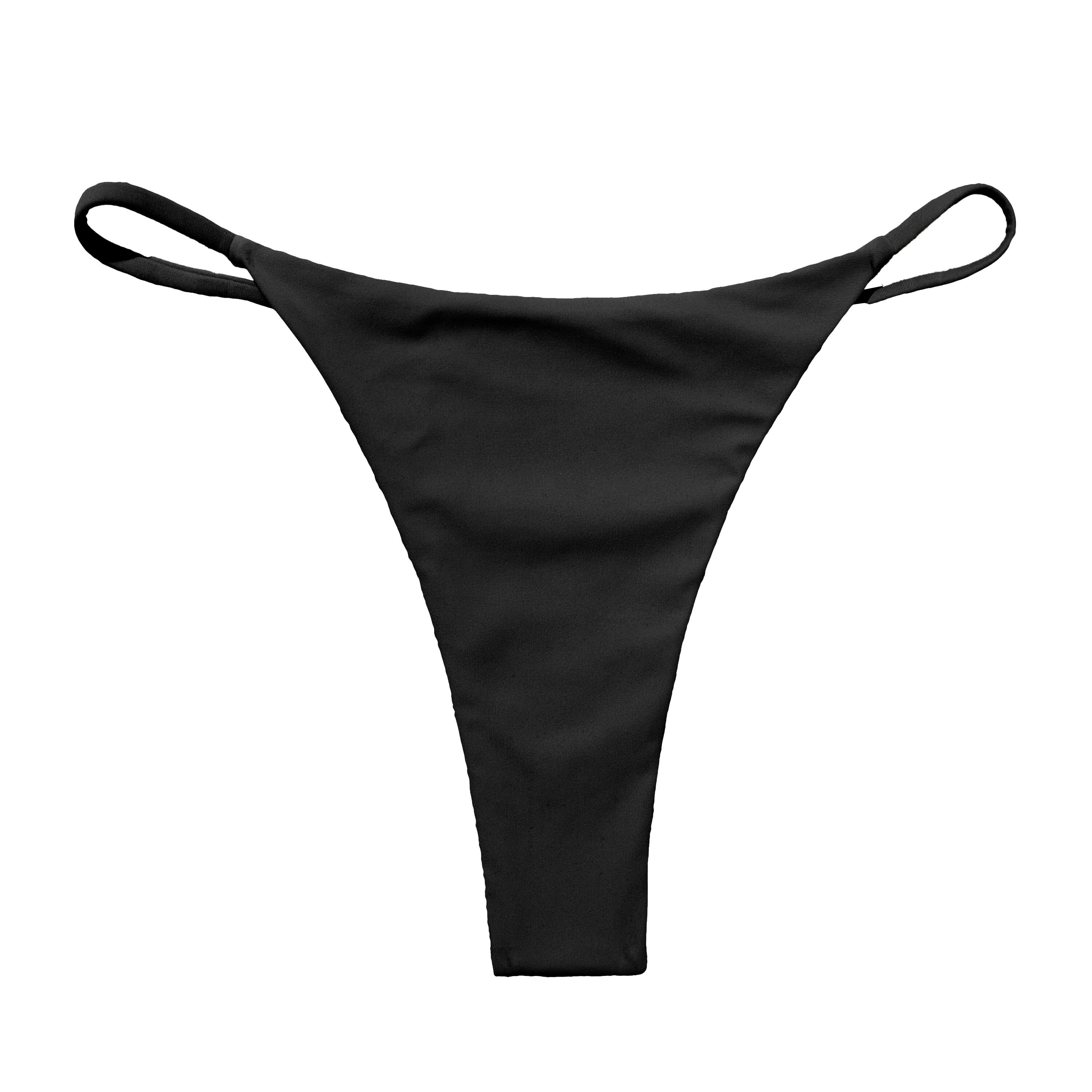 Braga Bikini Mujer Tanga Hilo Lateral Negro 4/5