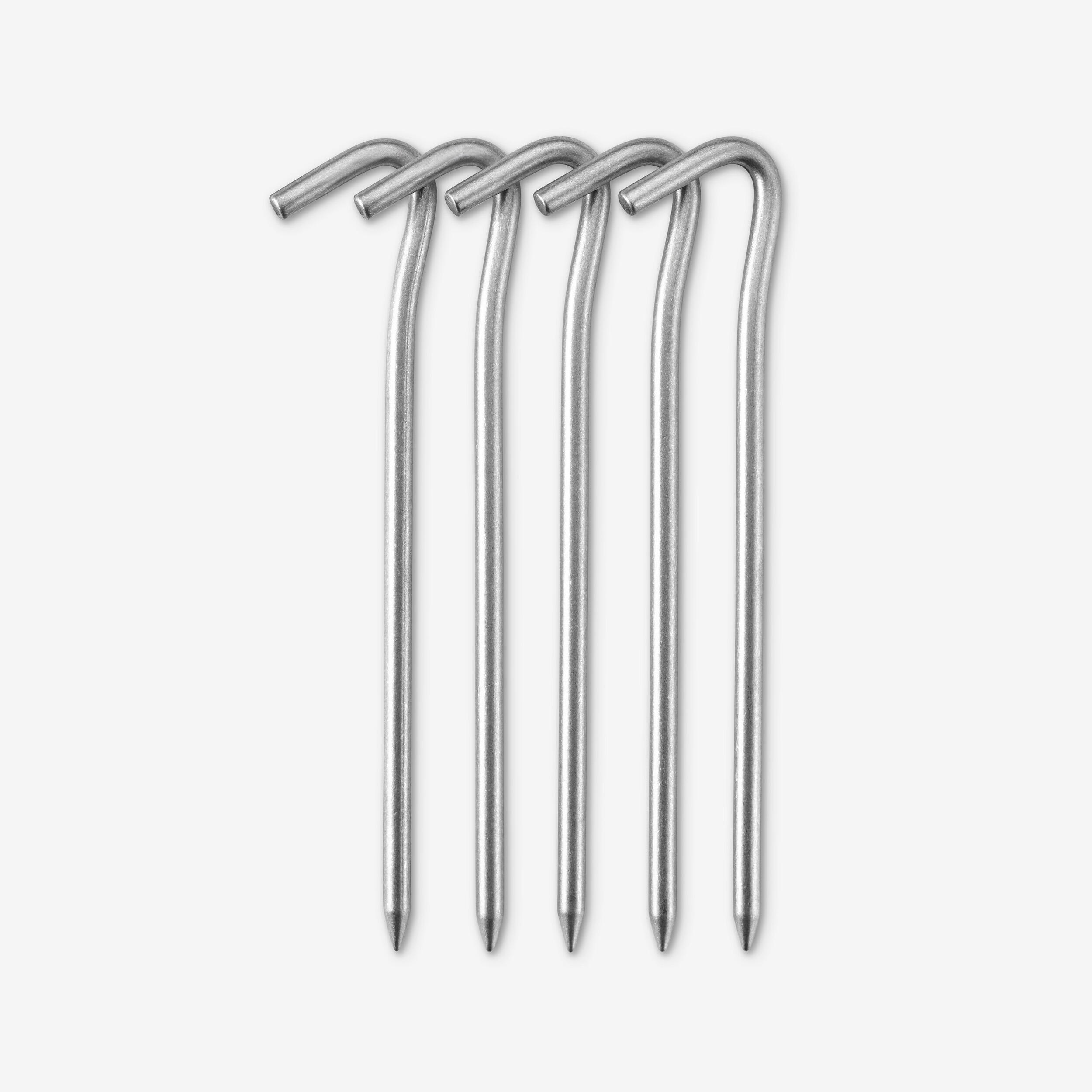 Non-Anodized Hiking Aluminum Tent Pegs - MT 500 - FORCLAZ