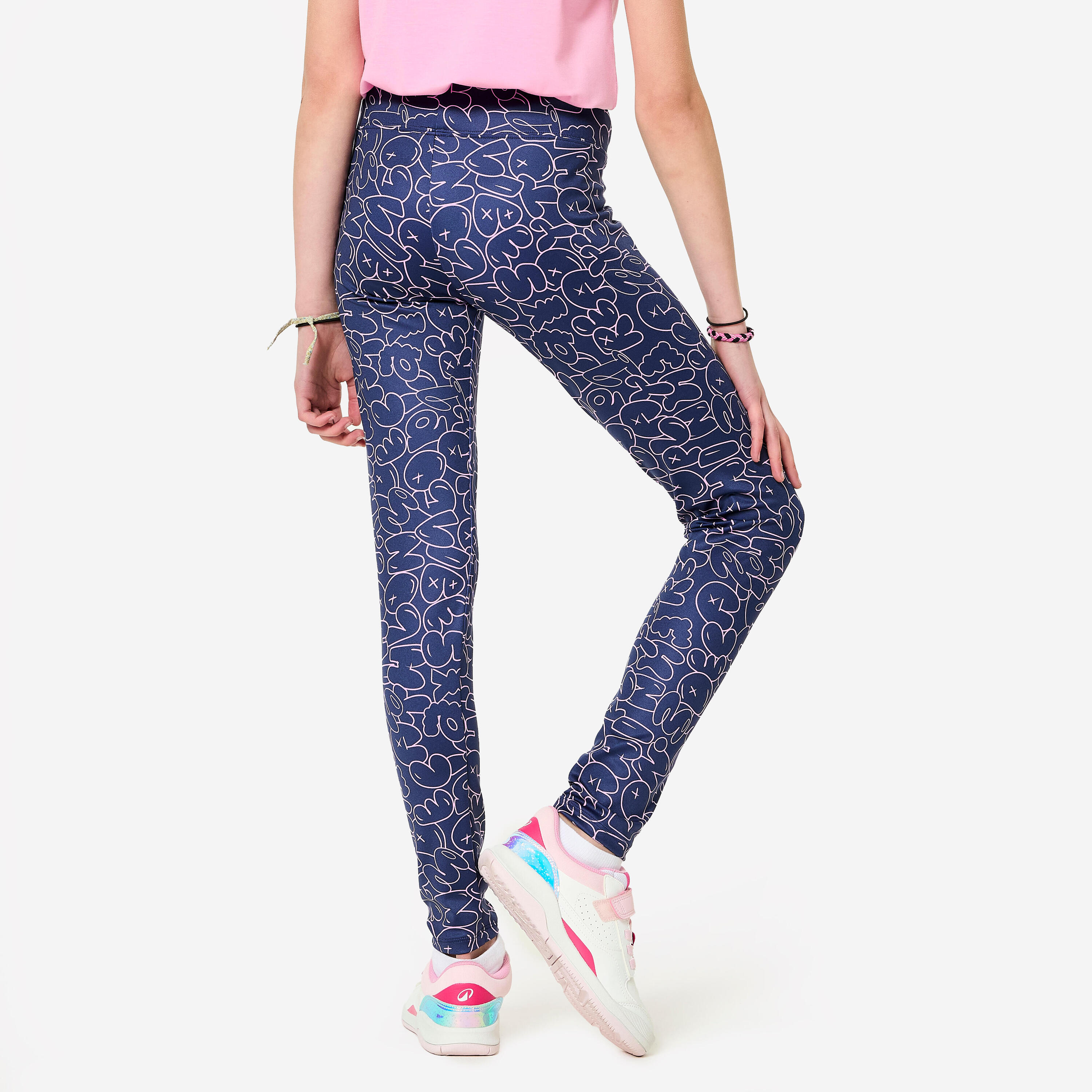 Children's Gym Leggings S500 High Waist 4/7