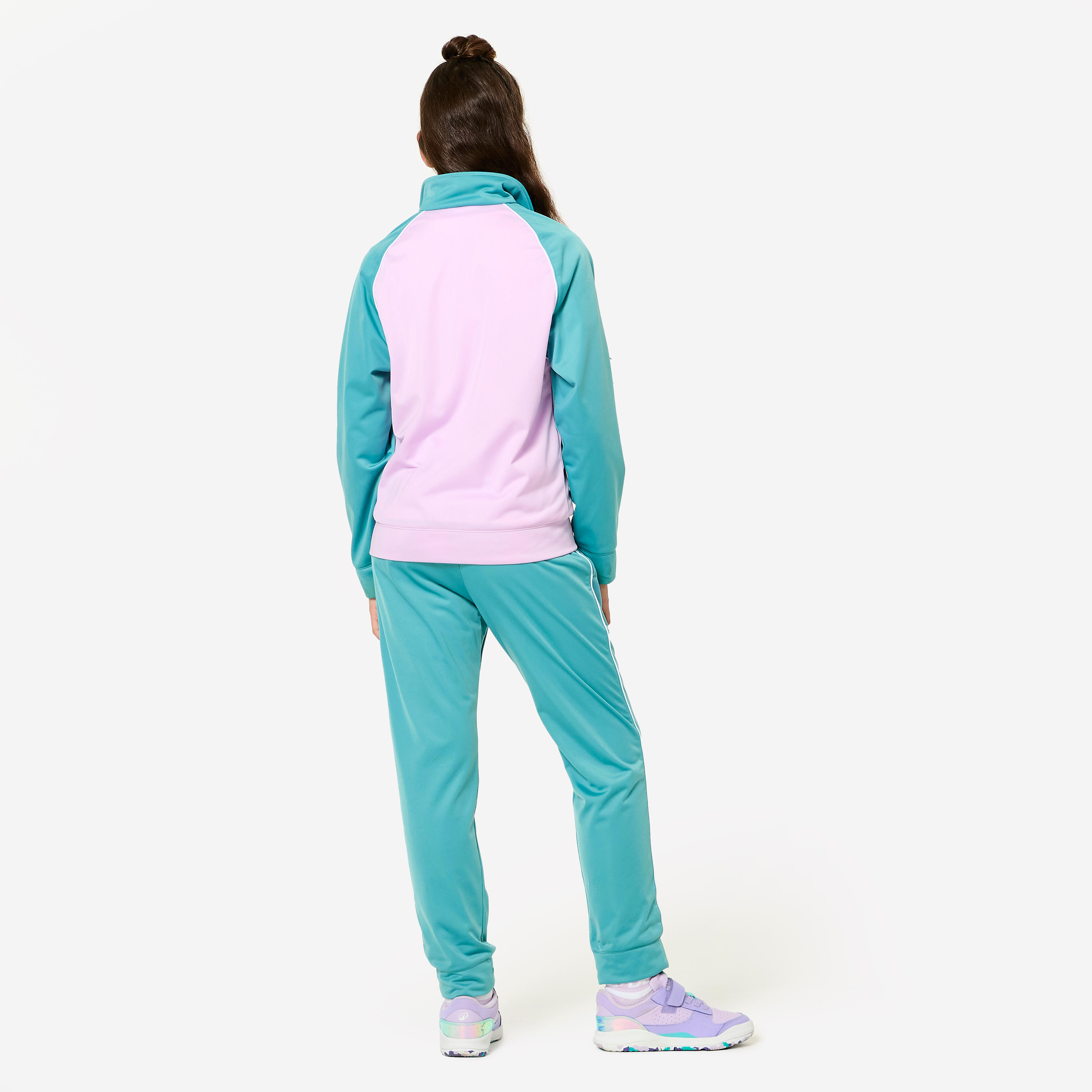Girls' Breathable Tracksuit - Blue/Pink