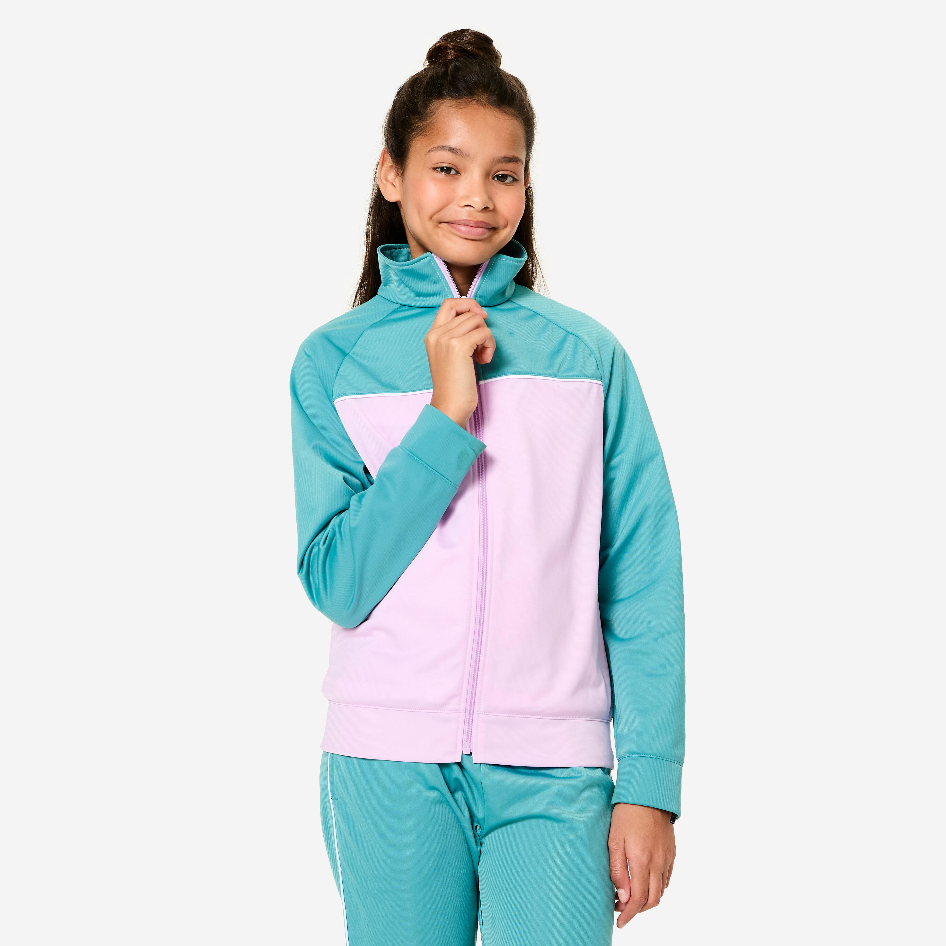 Girls' Breathable Tracksuit - Blue/Pink