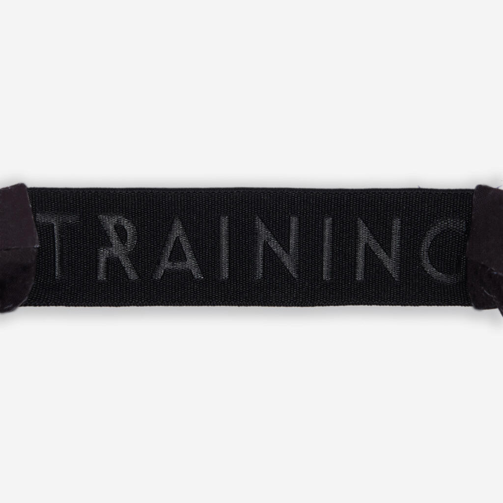 Bandeau fitness cardio training femme noir avec élastique