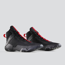 Chaussures de boxe anglaise légères et flexibles, noir