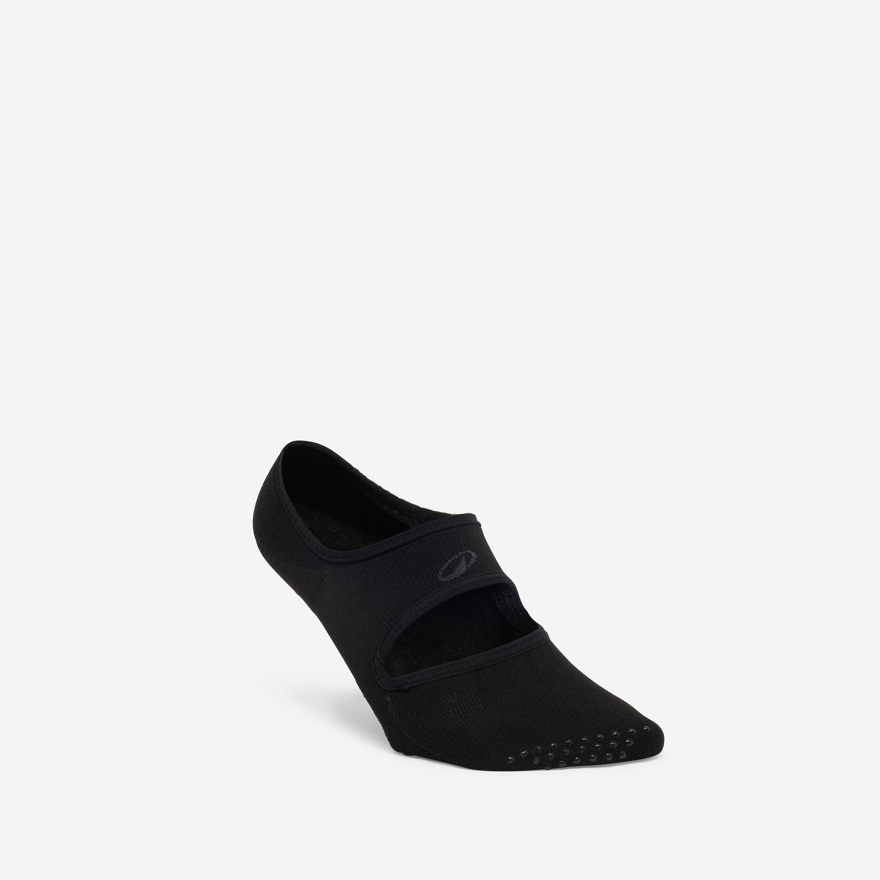 DOMYOS Women's Non-Slip Socks - Black