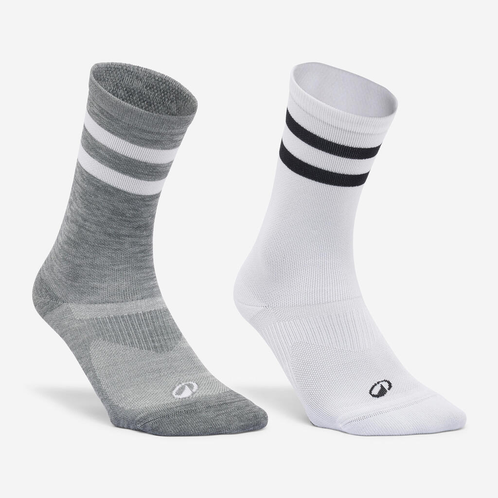 Chaussettes hautes de fitness x2