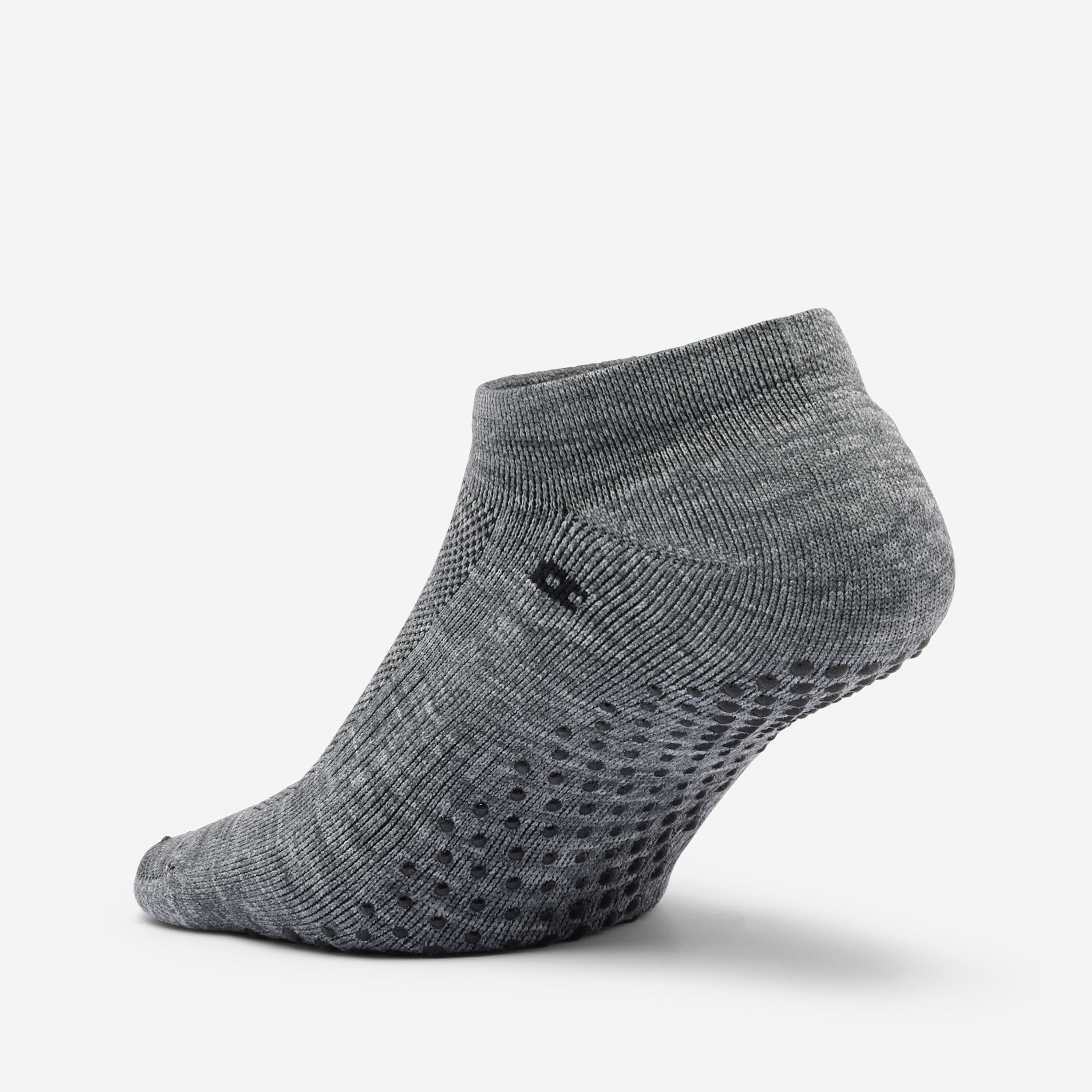 Chaussettes de sport antidérapantes femme - 500 gris - DOMYOS