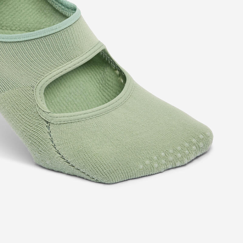 Chaussettes antidérapantes femme, vert