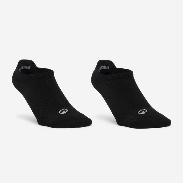 Sportsocken Damen Invisible 2er-Pack - schwarz