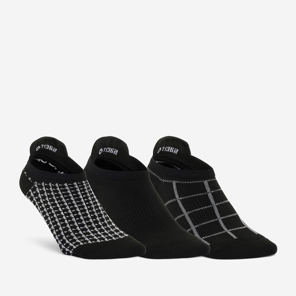 Sportsocken Damen Invisible 3er-Pack - bunt