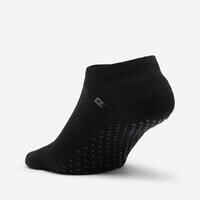 Women's Non-Slip Fitness Socks 500 - Black