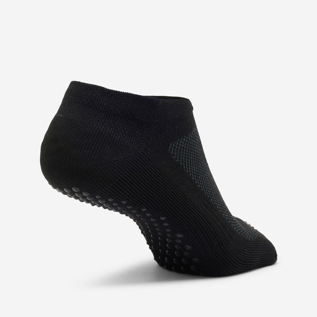 Women's Non-Slip Fitness Socks 500 - Black
