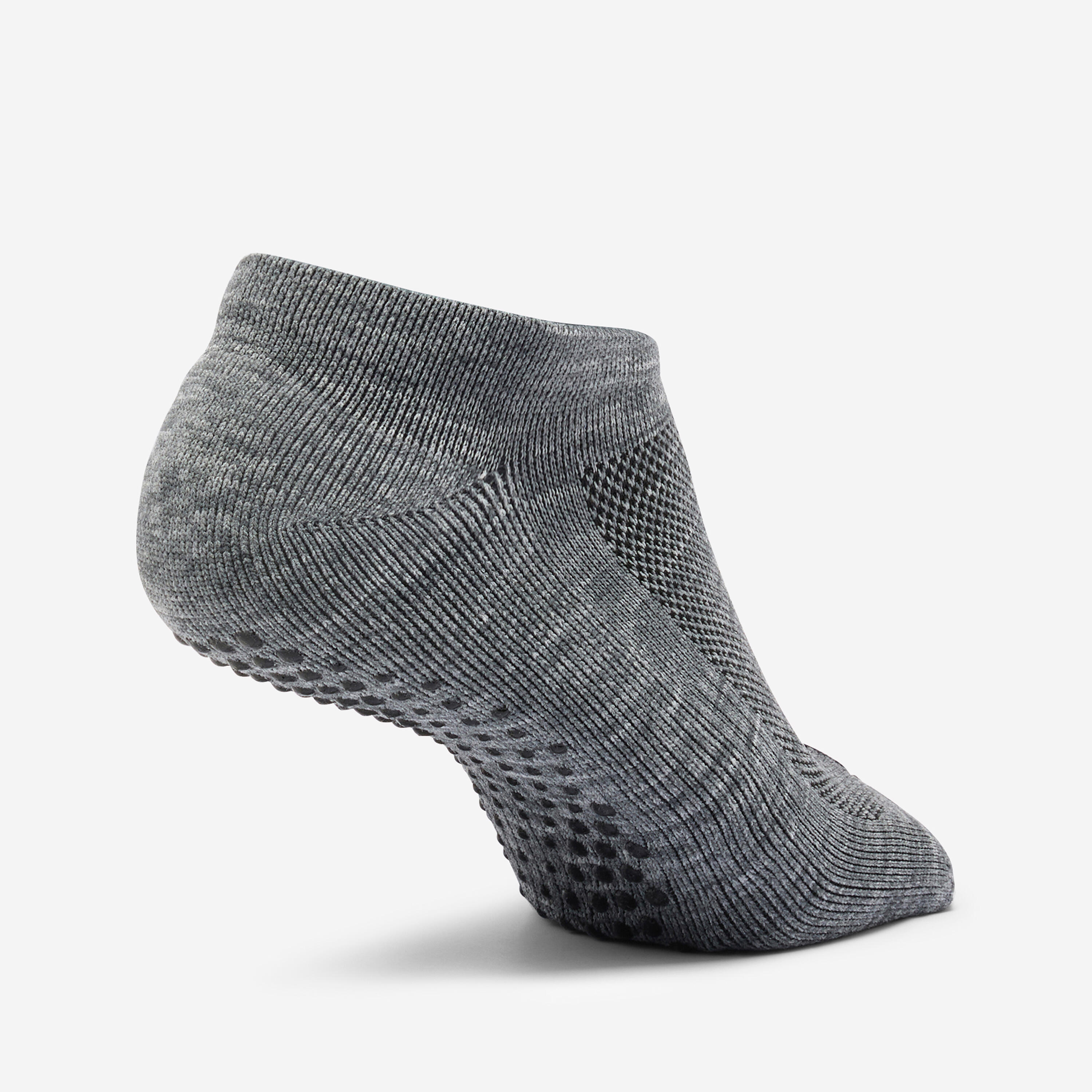 Chaussettes de sport antidérapantes femme - 500 gris - DOMYOS