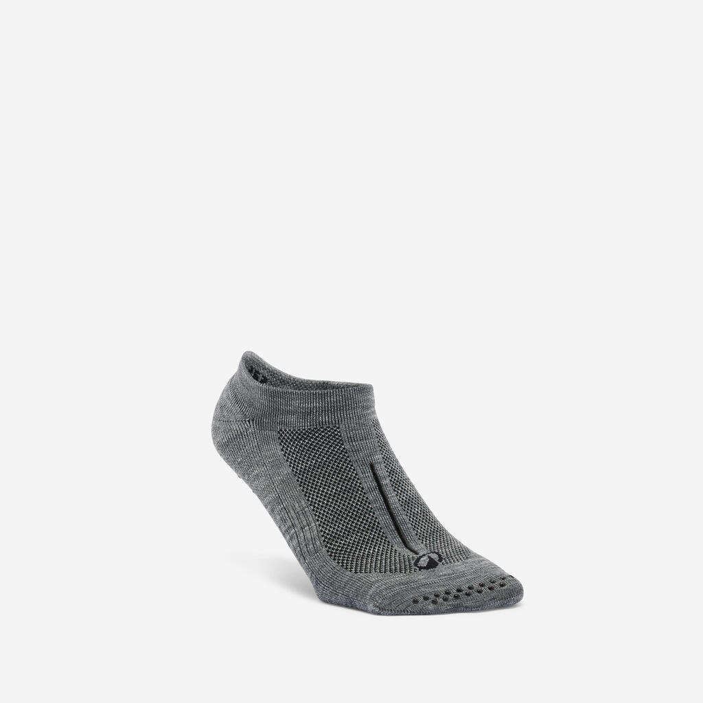 Women's Non-Slip Fitness Socks 500 - Grey