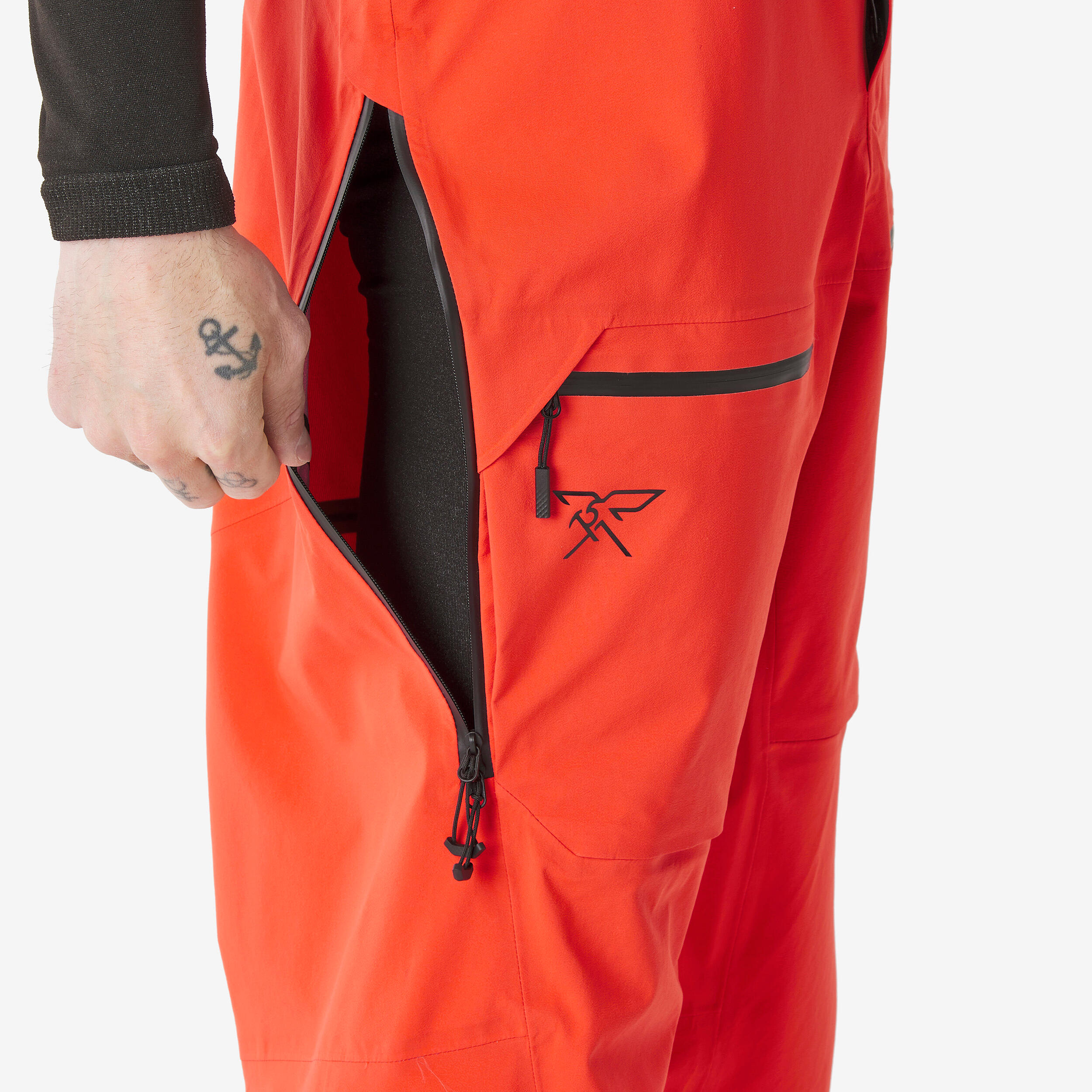 Pantalon de ski freeride imperméable homme, FR900 orange 6/12