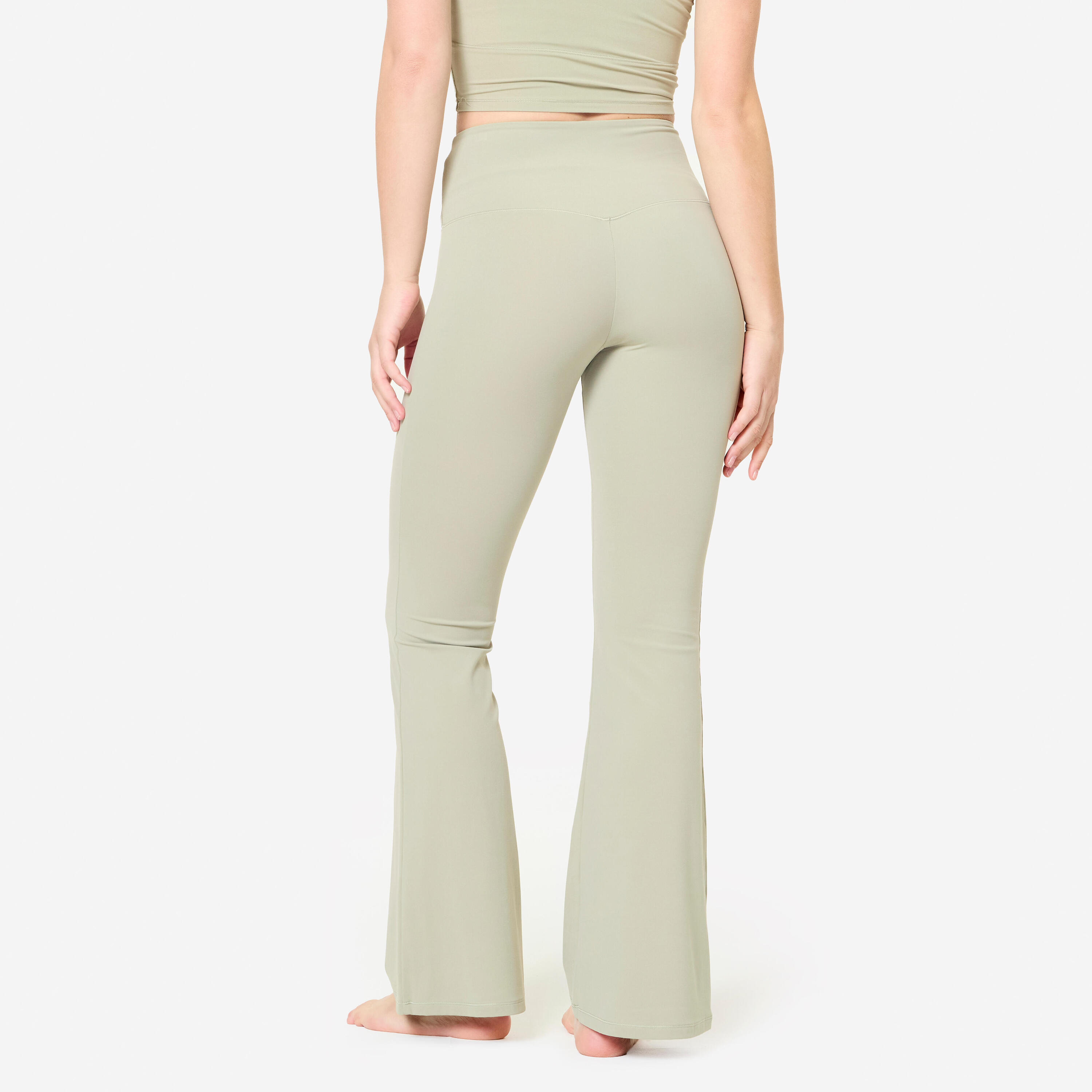 Legging de yoga/pilates flare femme, breathe vert sauge 4/9