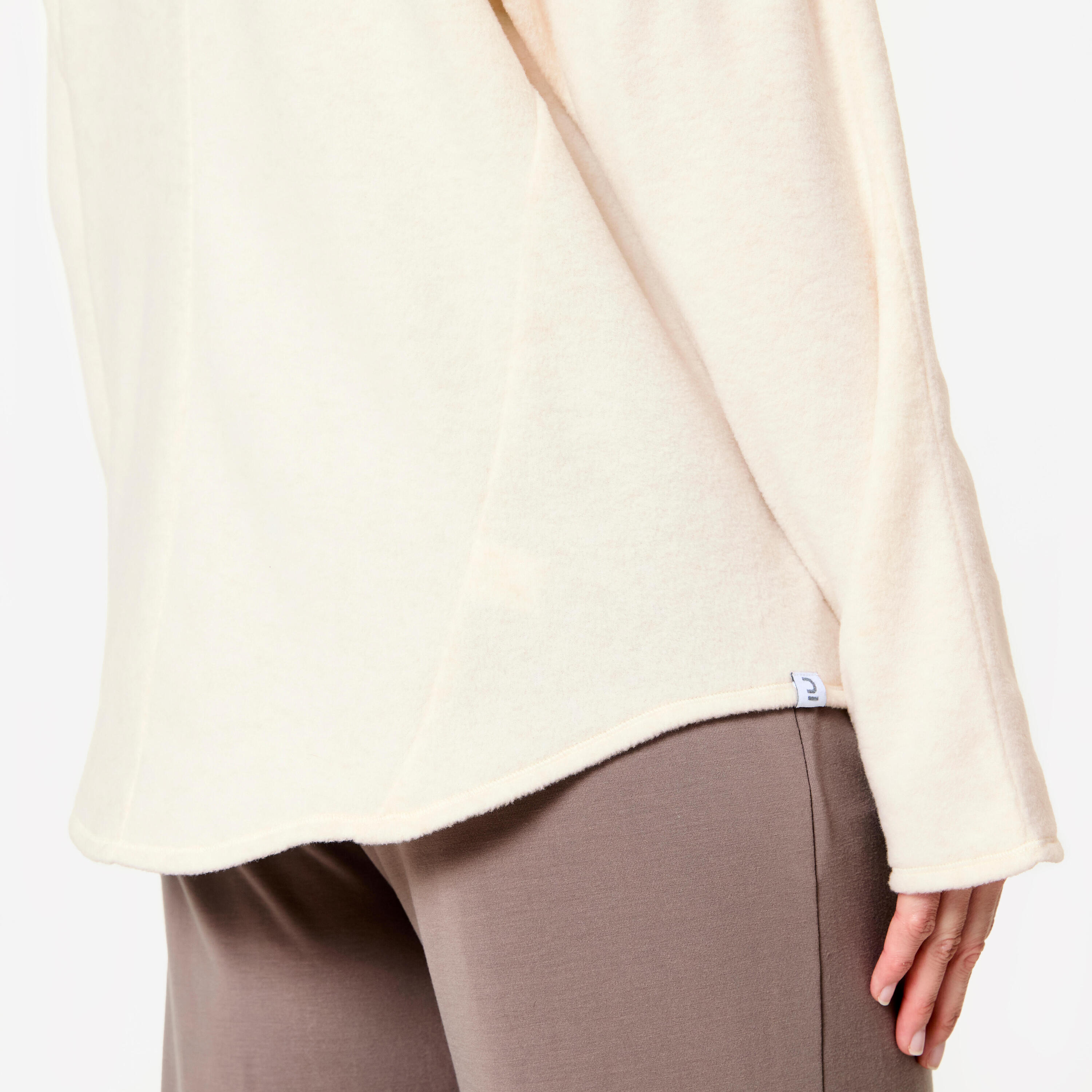 Sudadera Polar Yoga/Relajación Mujer Beis 7/10