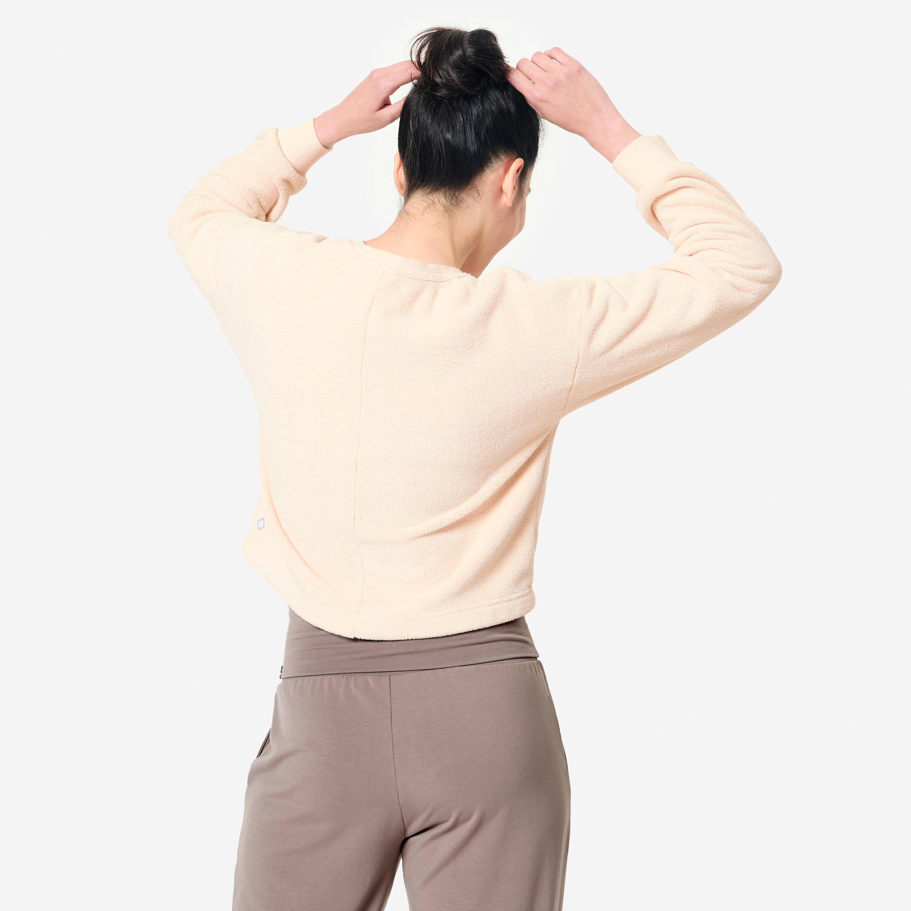 Fleece sweater voor yoga en meditatie Cocoon beige 4/8