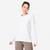 T-shirt manches longues yoga doux en coton, beige crème