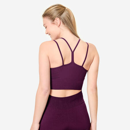 Топ спортивний жіночий з низьким рівнем підтримки фіолетовий
