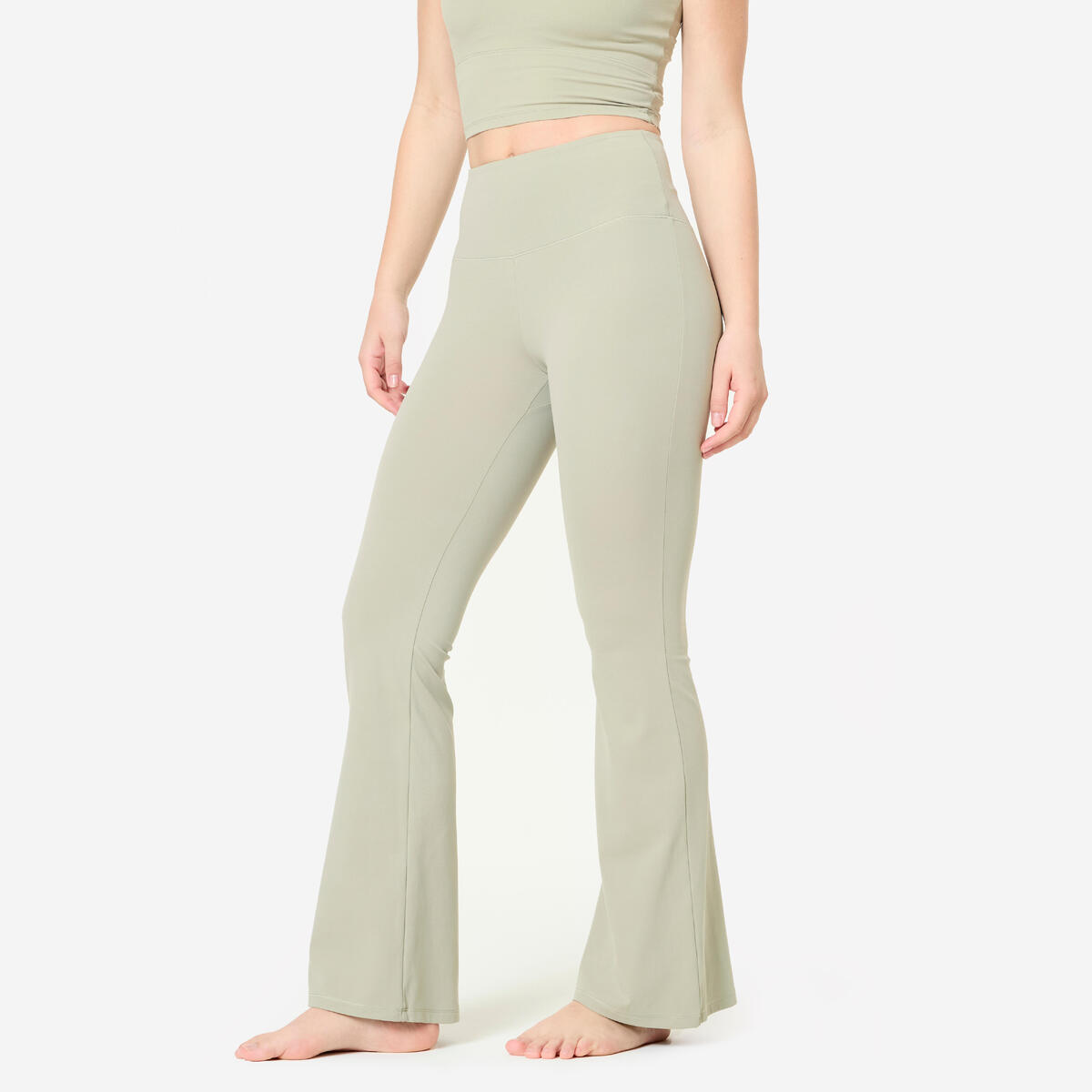Pantalon flare de yoga et Pilates extensible et doux, Breathe vert