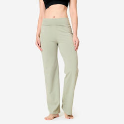 Pantalon de yoga doux taille haute femme, noir ultra